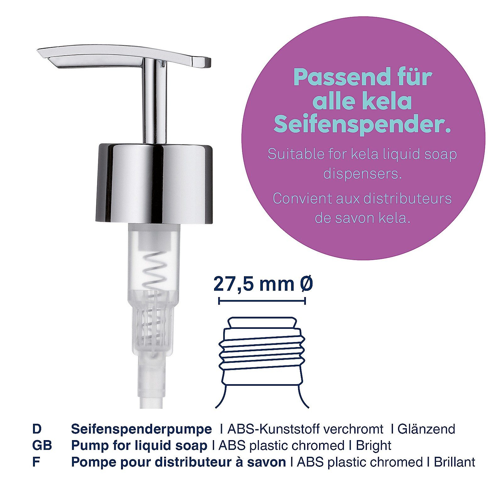 kela Ersatz-Pumpkopf Mia, Ersatzpumpe, Plastikröhrchen kann gekürzt werden günstig online kaufen