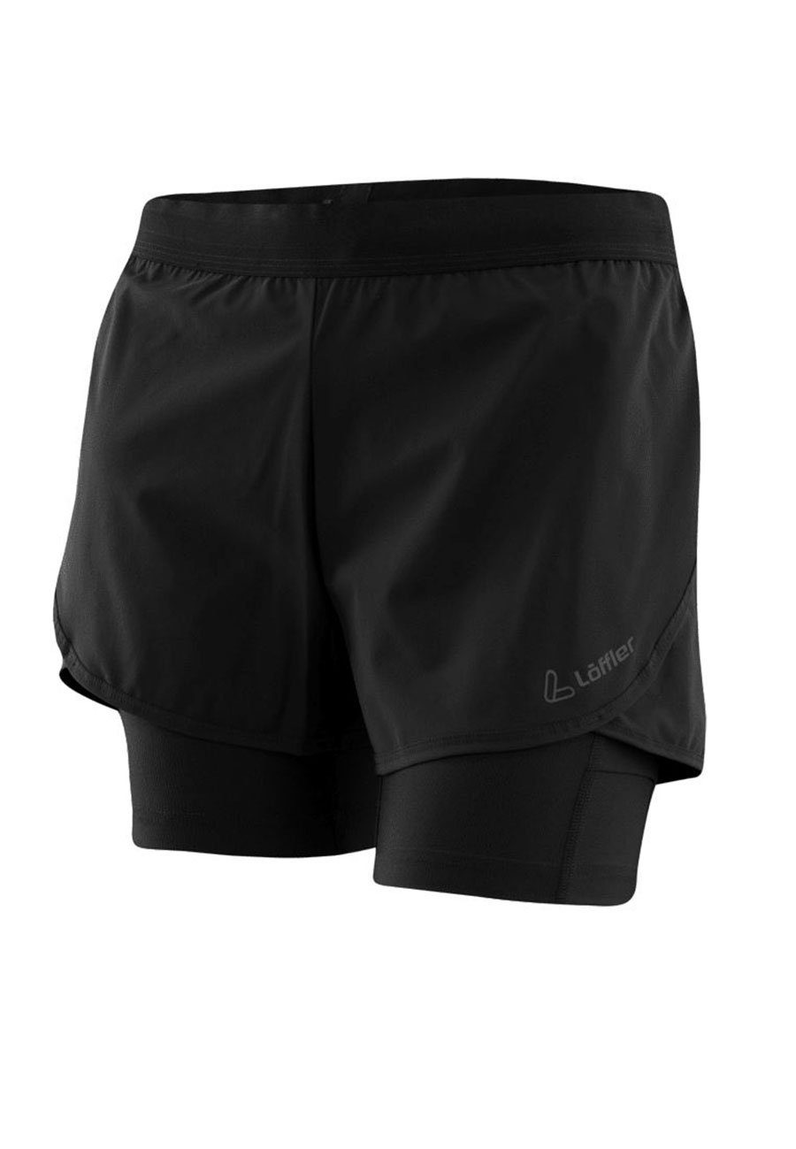 Löffler Laufshorts ASSL schwarz 25804 2IN1 SHORTS Löffler Damen W