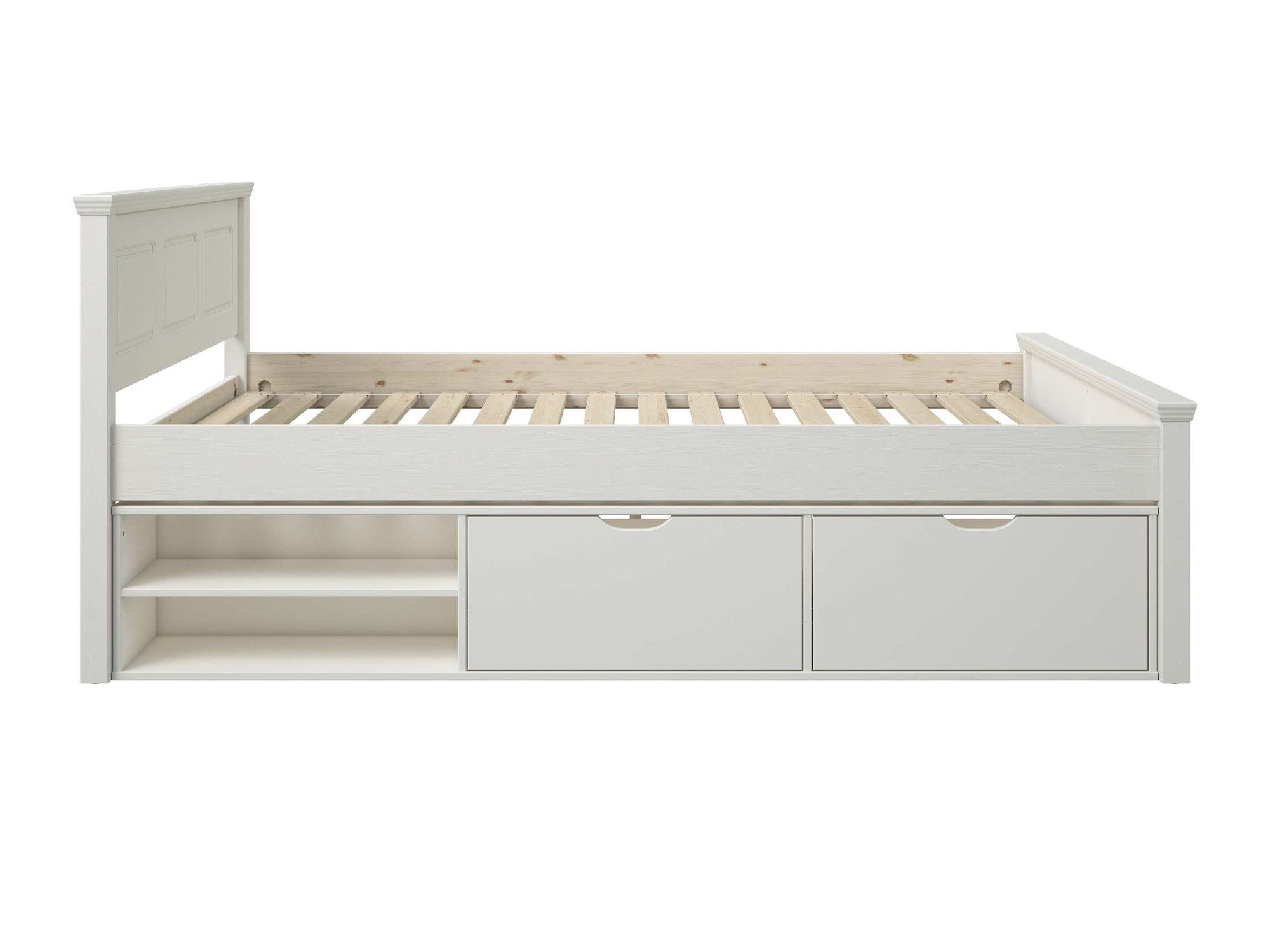 OTTO home Svea storage bed (W/D/H: 150/211/93 cm), including slatted frame, bed drawer, FSC® certified