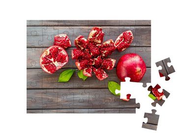 puzzleYOU Puzzle Granatapfelkerne, 48 Puzzleteile, puzzleYOU-Kollektionen Obst, Essen und Trinken