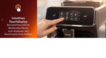 Philips Kaffeevollautomat Series 2200 Kaffeevollautomat – LatteGo Milchsystem,3 Spezialitäten, Kaffeeautomat Cafemaschine Kaffeemaschine mi Mahlwerk Vollautomat Cafe
