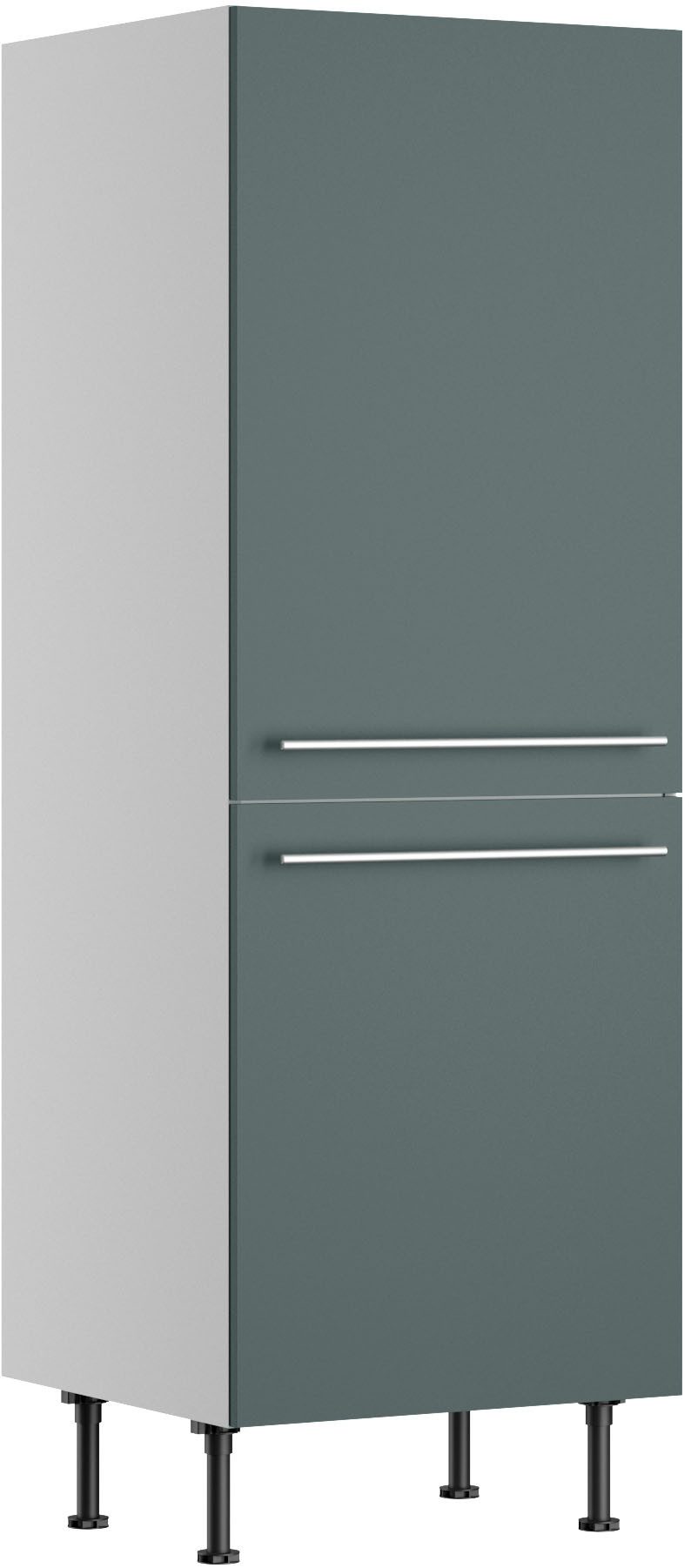 KOCHSTATION Midischrank KS-Bern2 Breite 60 cm, Höhe 176,6 cm, 2 Türen verlascht, 3 Einlegeböden