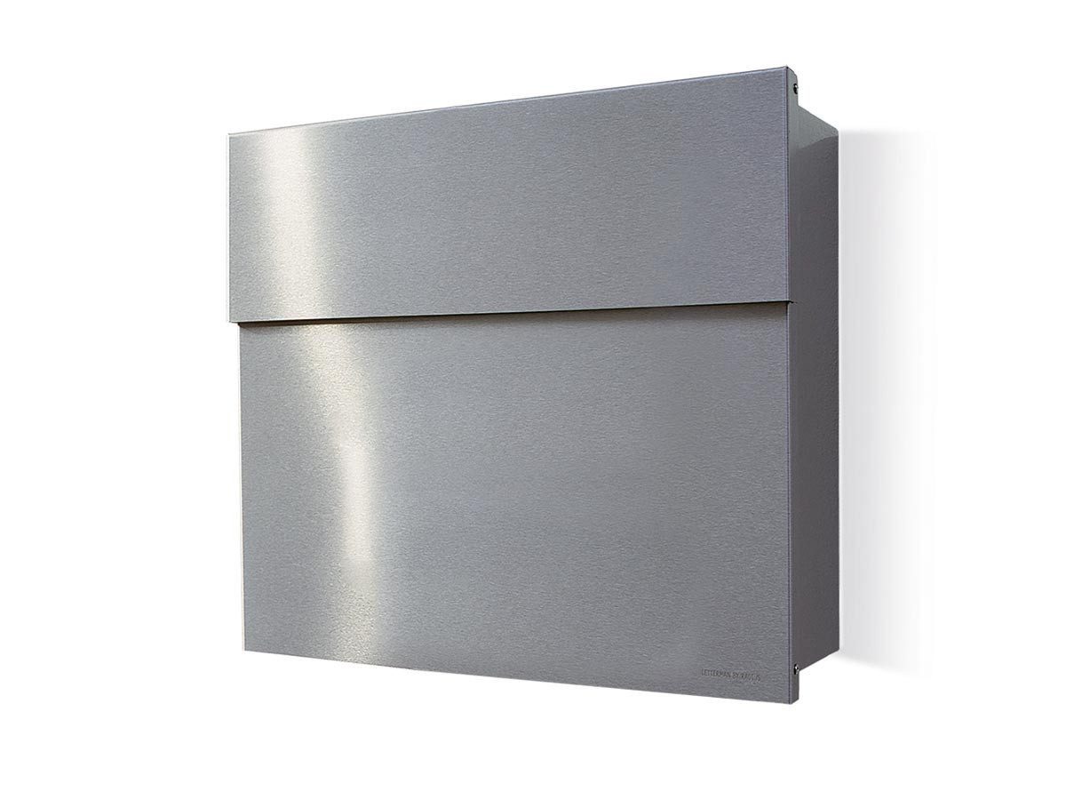 Radius Briefkasten Briefkasten Letterman 4 Edelstahl inkl. LED Licht, Edelstahl, inkl. akkubetriebener LED-Innenbeleuchtung