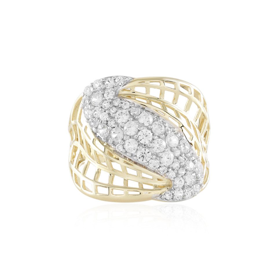 Goldring Kambodschanischer Zirkon Gold Ring 375