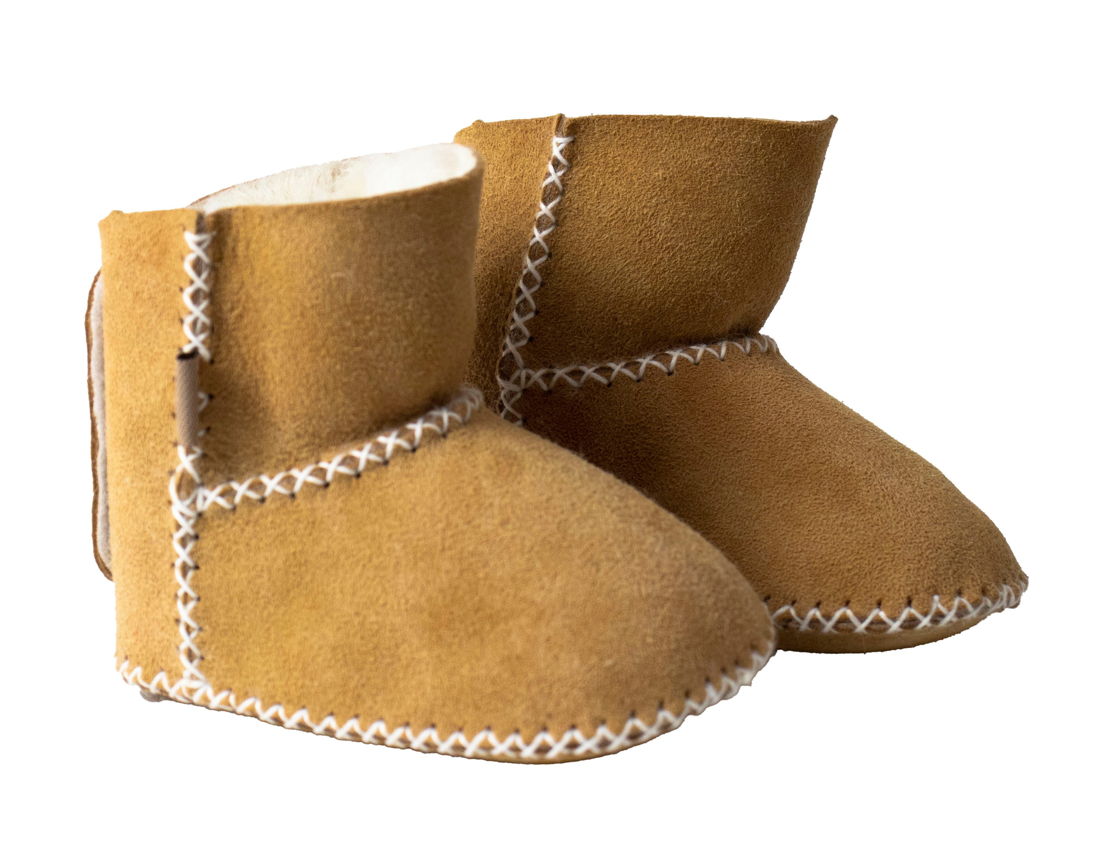Reissner Lammfelle Baby Booties Modell PARIS aus Merino Lammfell mit Fersenverschluss Babystiefel