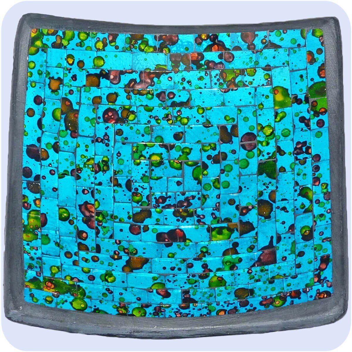 Handgefertigte Mosaikschale Aus Indonesien – Ca. 14 Cm, Glas- & Spiegelsteine, Farbig, Deko Oder Servierschale
