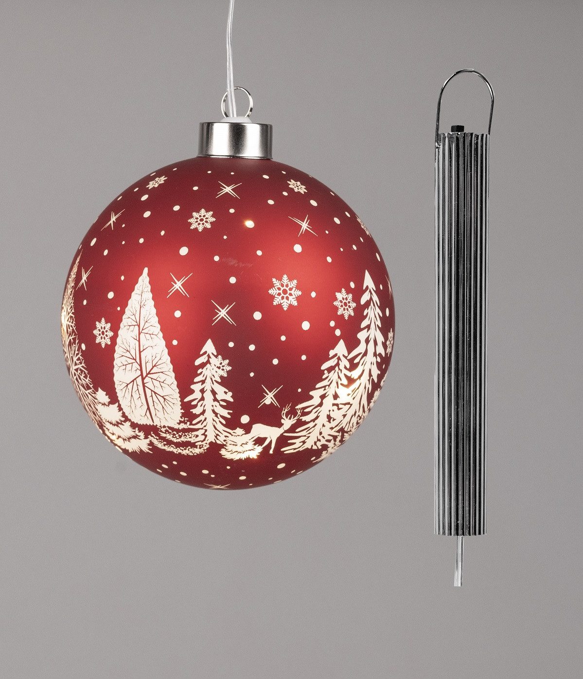 formano LED Dekolicht Deko Kugel Licht Rot Gold LED-Licht mit Timer Weihnac günstig online kaufen