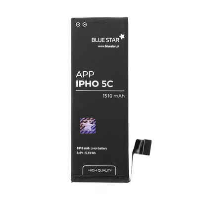 BlueStar Bluestar Akku Ersatz kompatibel mit iPhone 5C 1510 mAh Austausch Batterie Handy Accu APN 616-0667 Smartphone-Akku