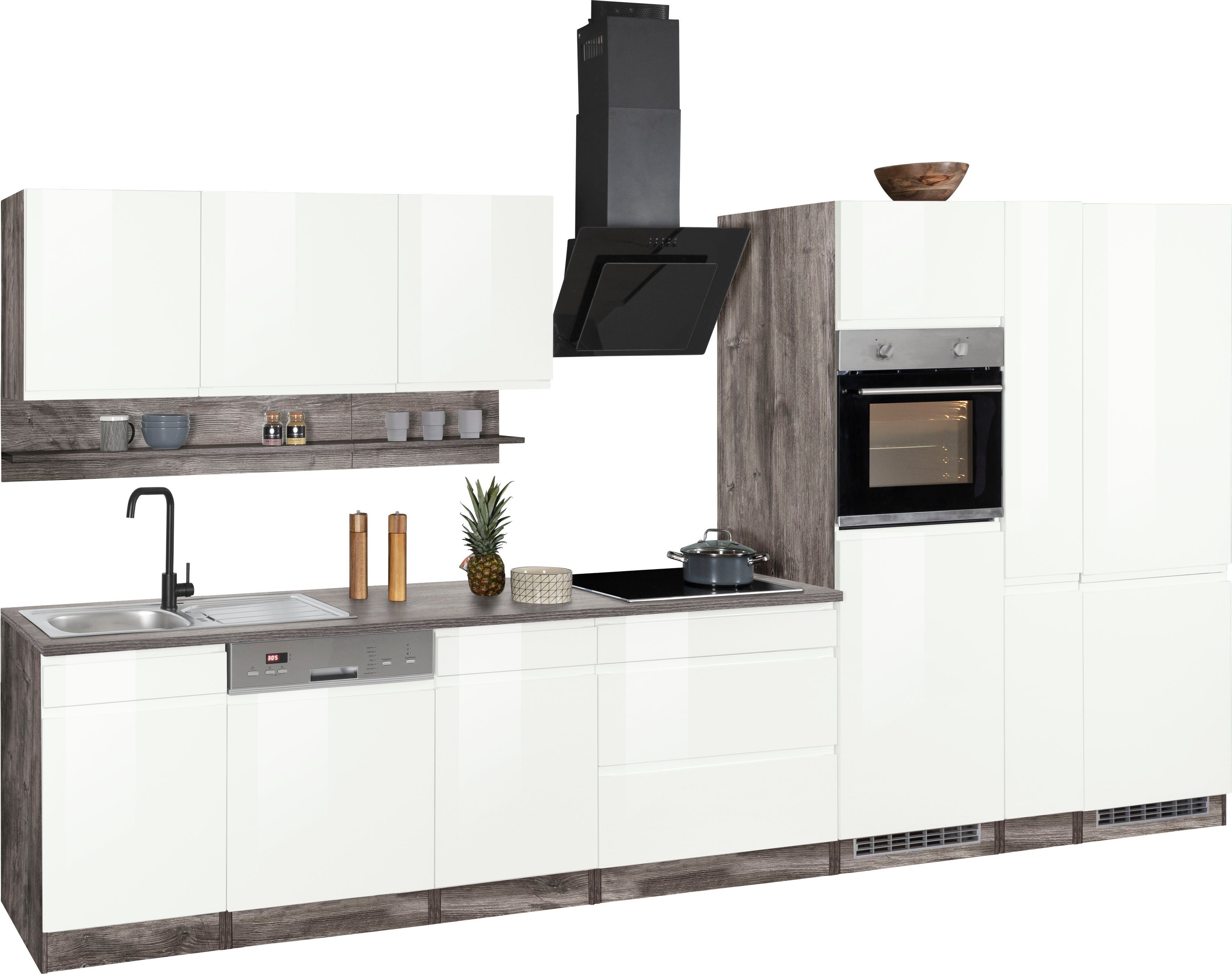 KOCHSTATION Küchenzeile KS-Virginia, Breite 390 cm, günstig online kaufen