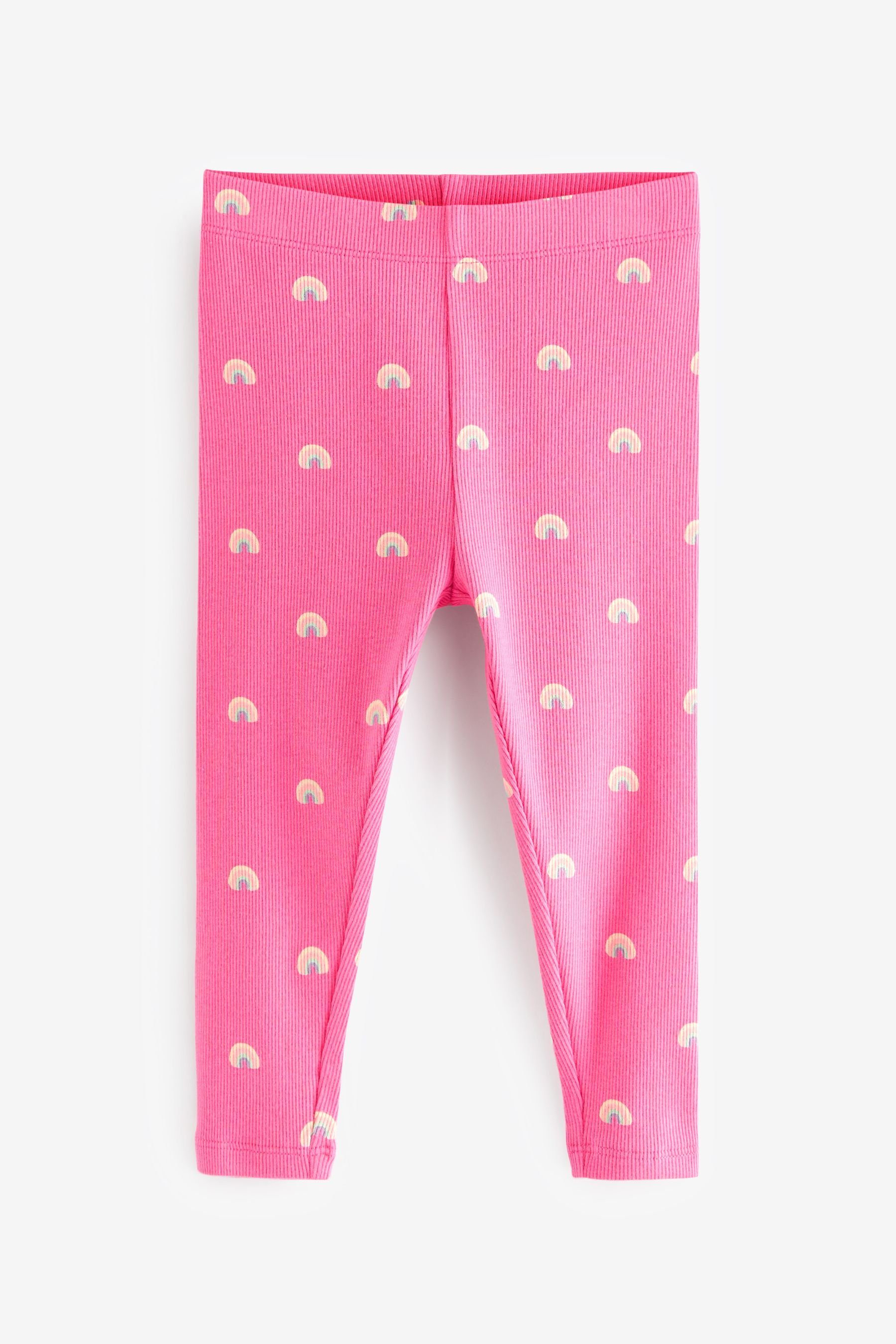 Next Leggings Gerippte Leggings (1-tlg) Bright Pink Rainbow