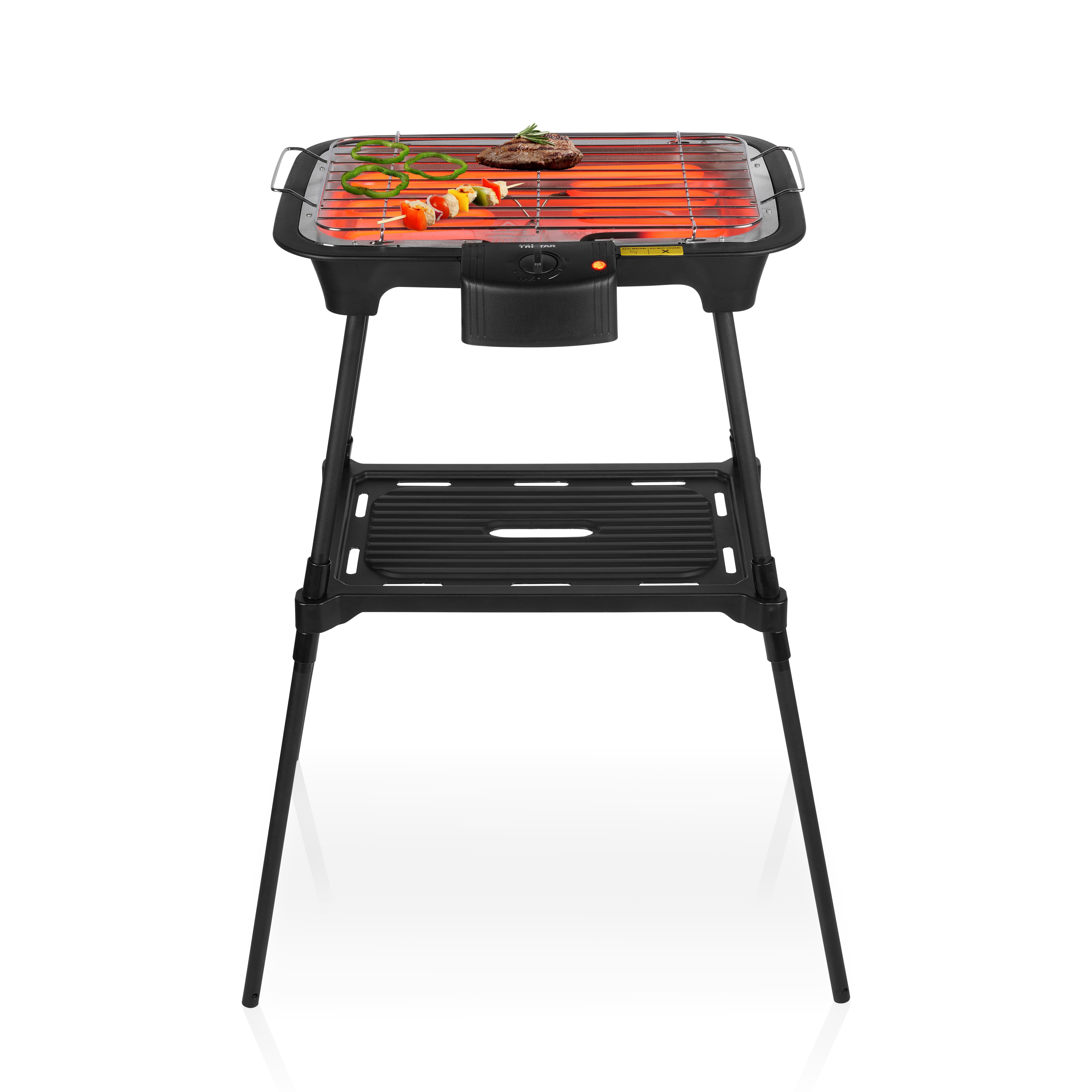 Tristar Elektrogrill BQ-2883, 2000 W, Mit Ständer – Tisch- und Ständermodell 38x22cm Grillfläche