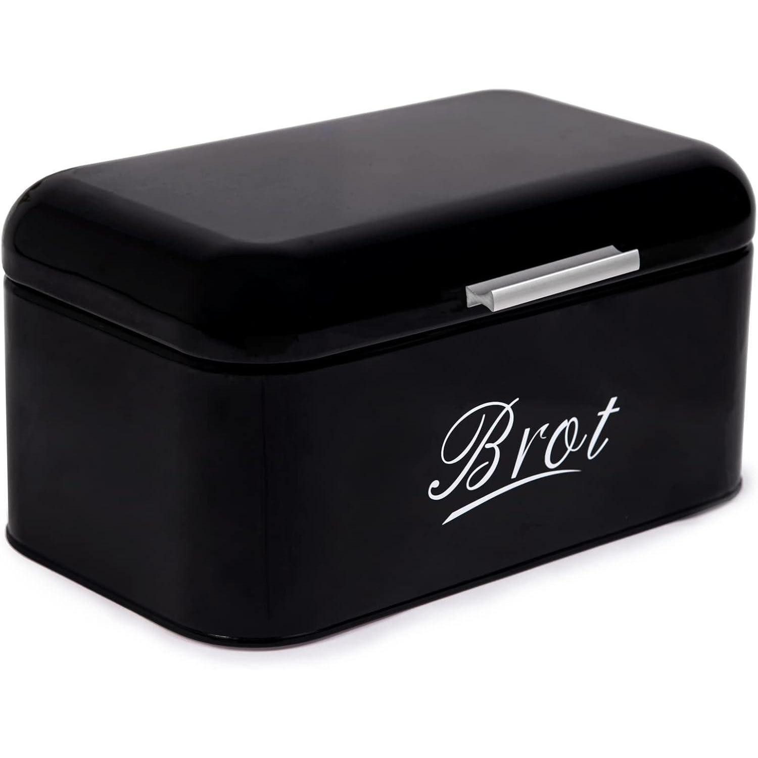 Theo&Cleo Brotkasten Brotkasten mit Deckel, Große Knäckebrot Box aus Metall, Brot und Kekse
