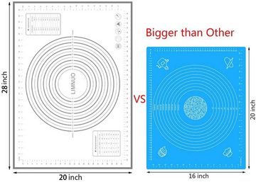 IVSO Backmatte »Backmatte aus Silikon, antihaftbeschichtet, 70x50cm groß, extra dick 0.67mm«