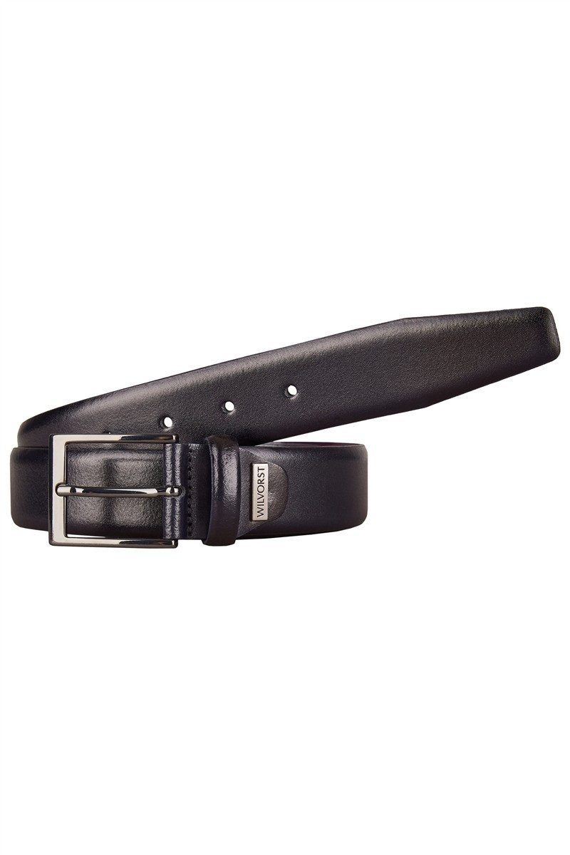 Wilvorst Ledergürtel Wilvorst GÜRTEL Herren Anzug-Gürtel Glattleder Mitternachtsblau