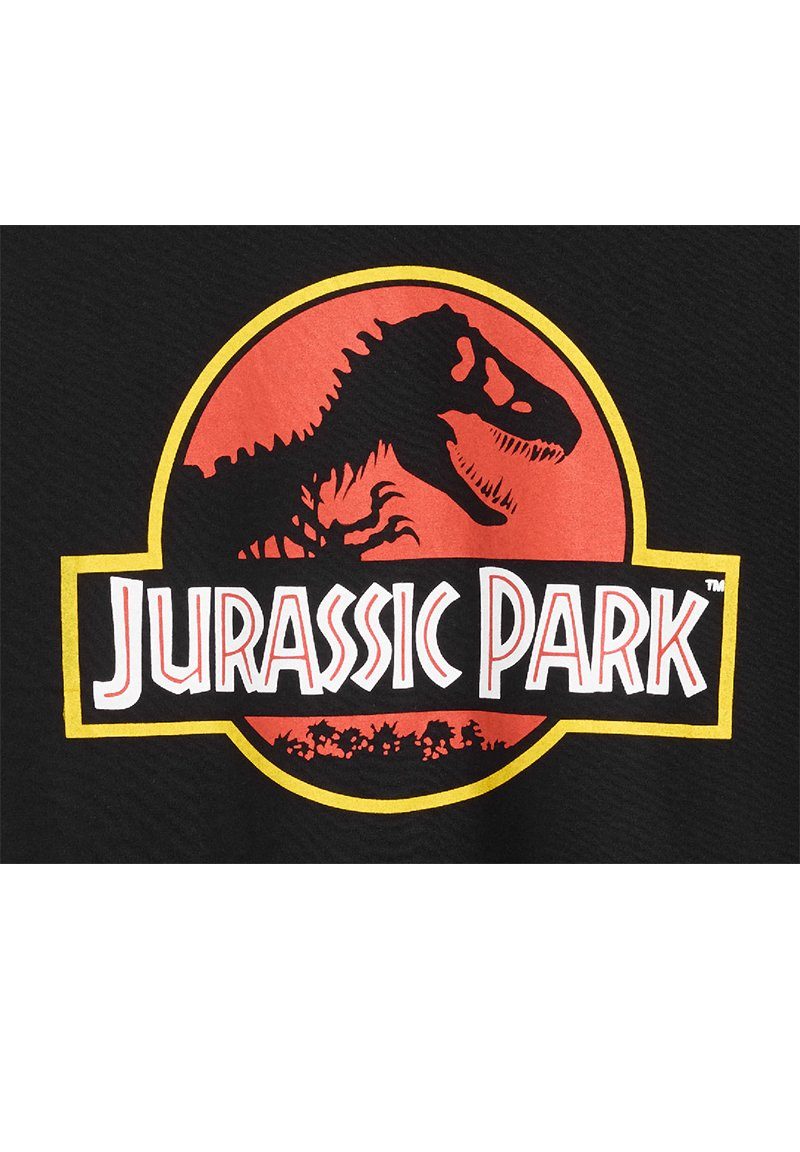 ONOMATO! T-Shirt Jurassic Park Herren Schwarz Retro T-Rex Dinosaurier T-Shirt