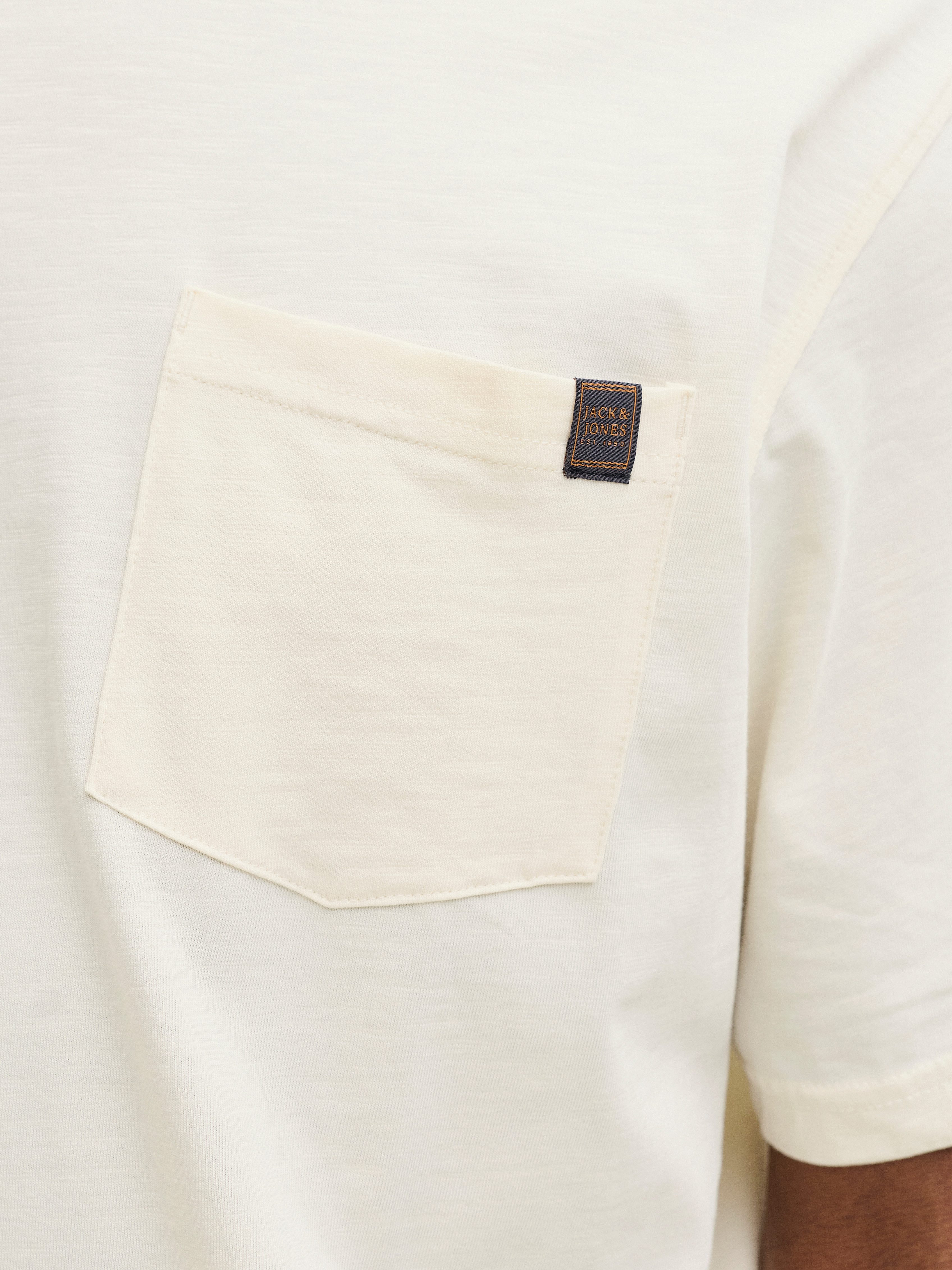 Jack & Jones Kurzarmshirt JJEDOVER SLUB TEE SS NOOS Baumwollmischung, relaxed fit – Bild 3 von 5
