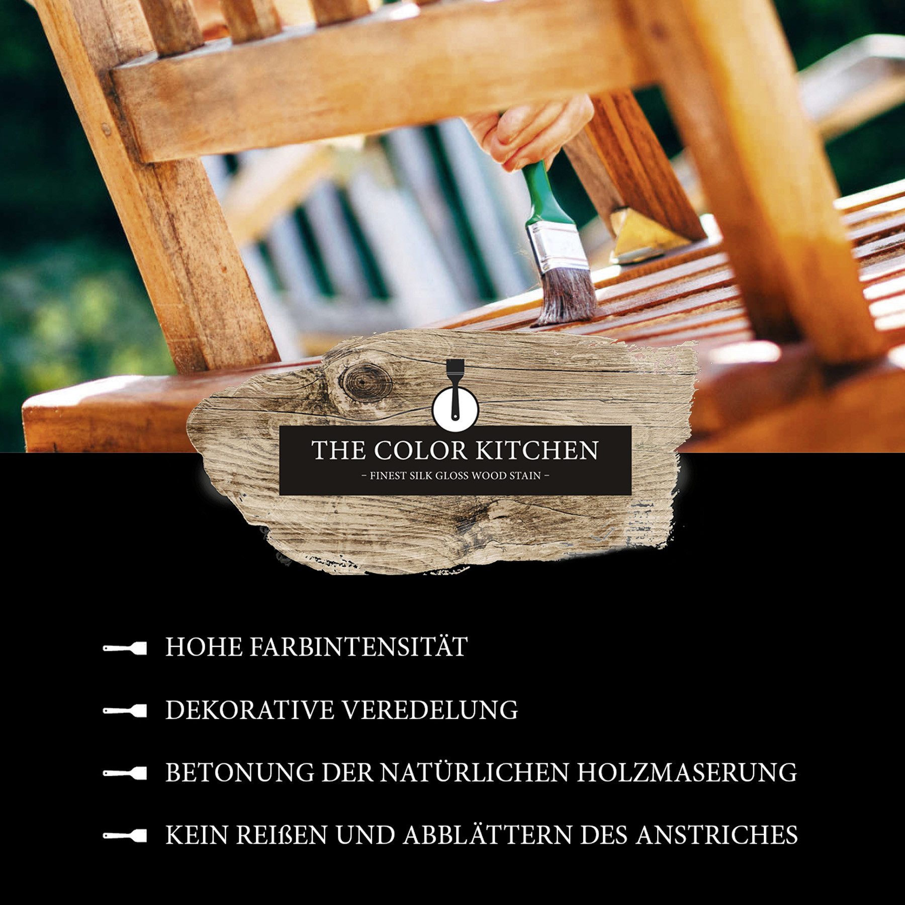 A.S. Création Holzschutzlasur THE COLOR KITCHEN Premium, seidenglänzend und wetterfest – Bild 4 von 5