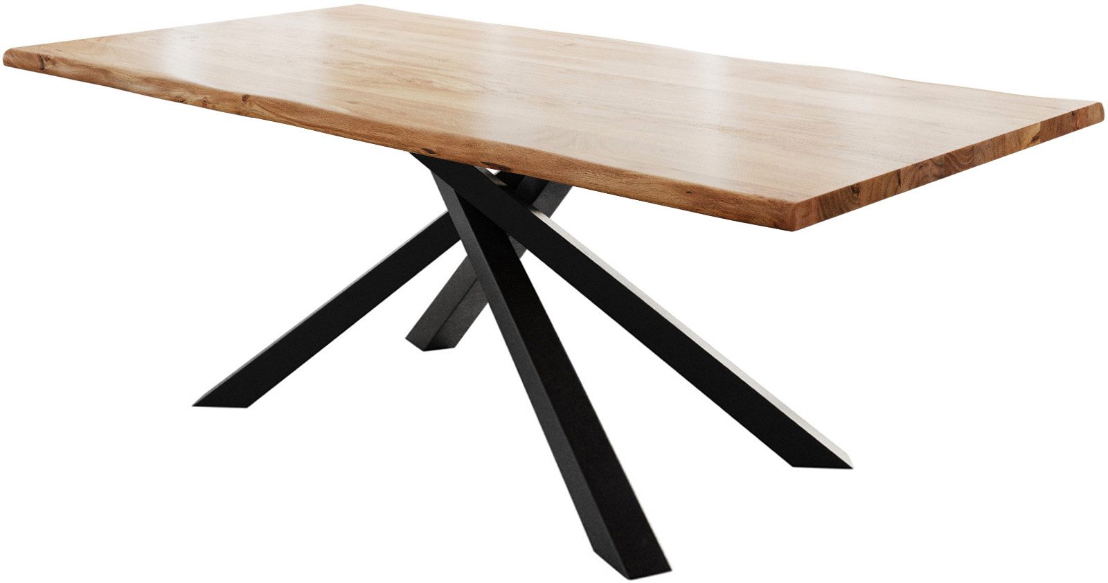 DELIFE Esstisch Edge, Akazie Natur 200x100 günstig online kaufen