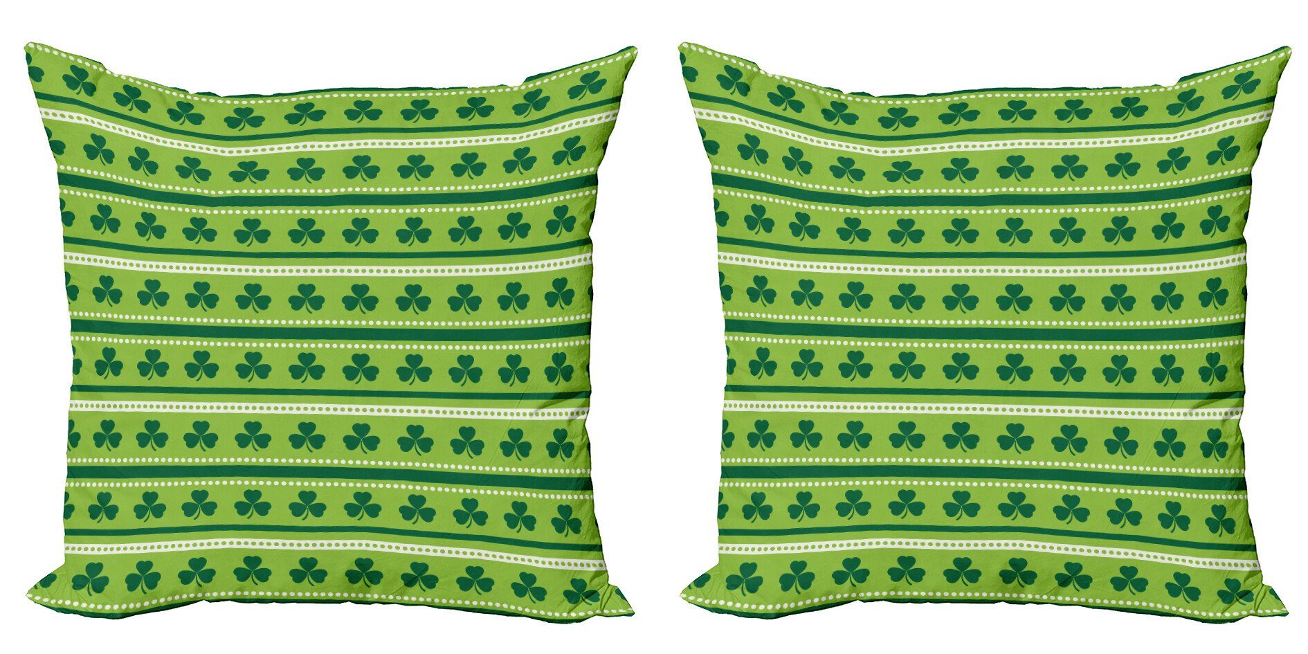 Kissenbezüge Modern Accent Doppelseitiger Digitaldruck, Abakuhaus (2 Stück), Grün Traditionelle irische Kleeblätter