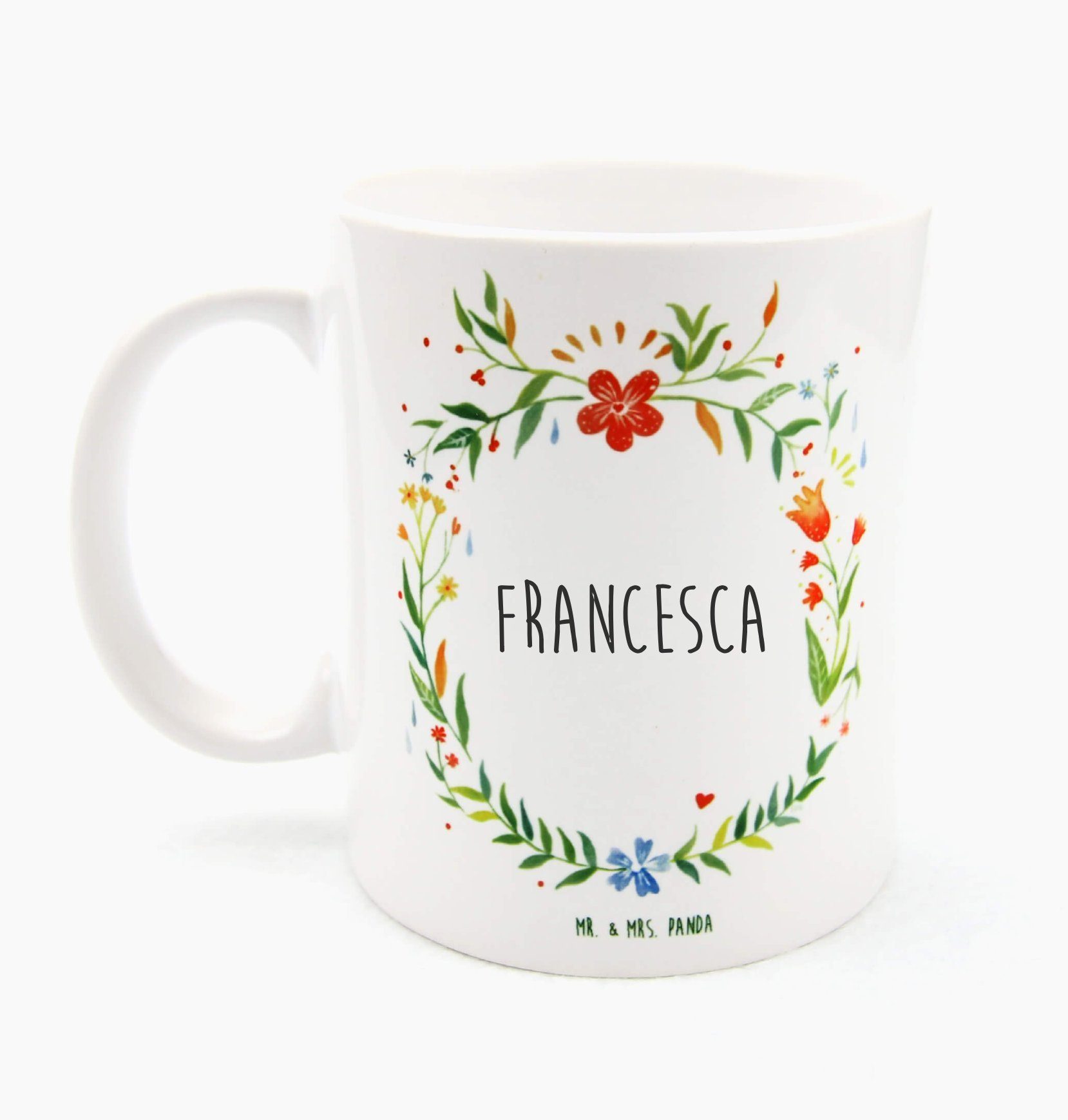 Mrs. Keramik Kaffeebecher, Geschenk Becher, Geschenk, Francesca Tasse Mr. Panda & Kaffeetas, - Tasse,