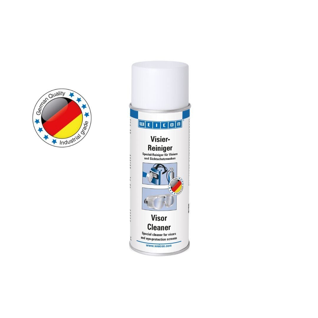 WEICON Visierreiniger, Spezialreiniger für Visiere aller Art, 200 ml Sprühreiniger (Dose, [- 1 x 200 ml Dose Reinigung und Pflege von empfindlichen Kunststoff- und Glasoberfläche)