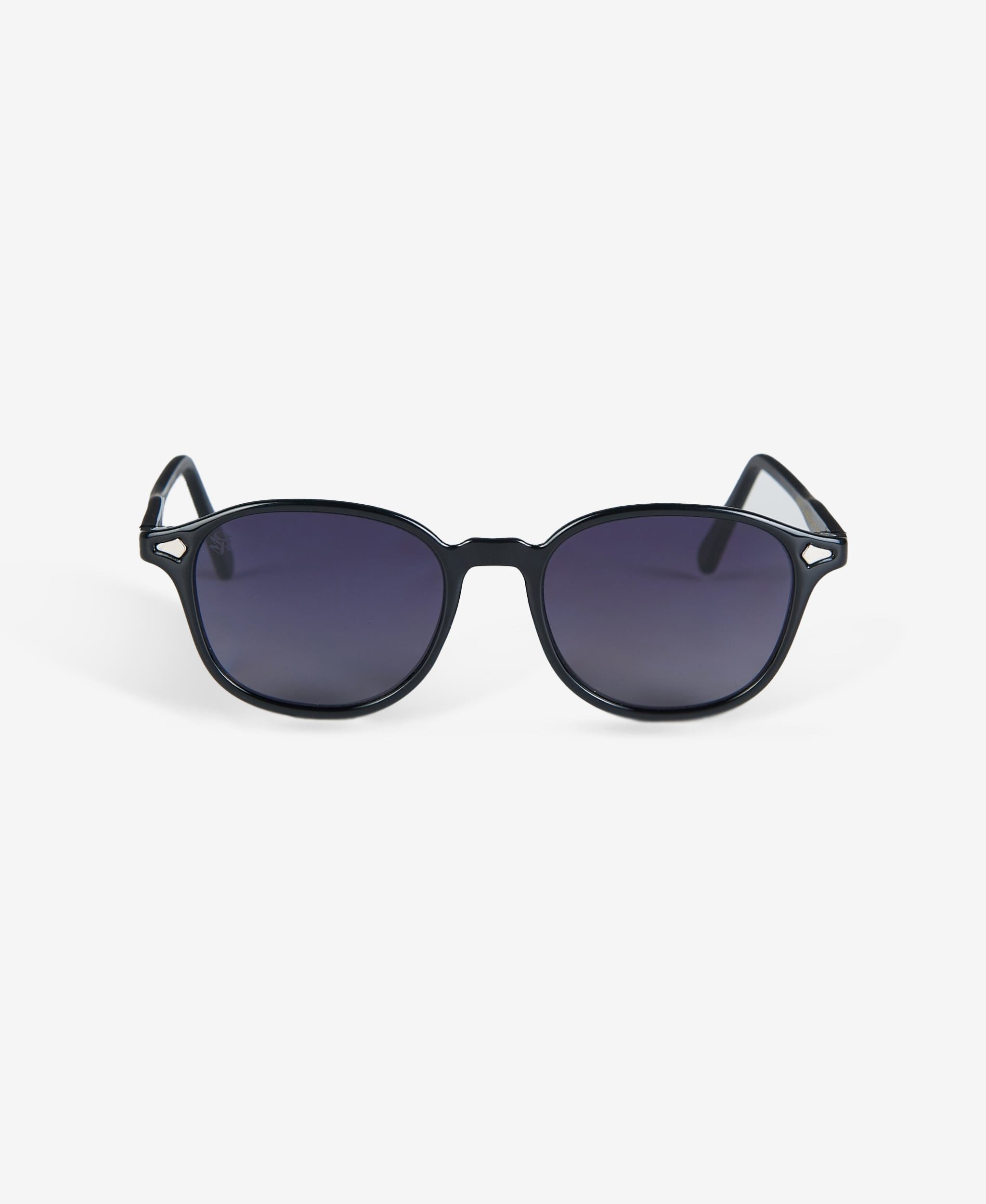 GLAMIRA Sonnenbrille Glänzend Schwarze Runde Unisex-Sonnenbrille (1-St) mit polarisierten Linsen