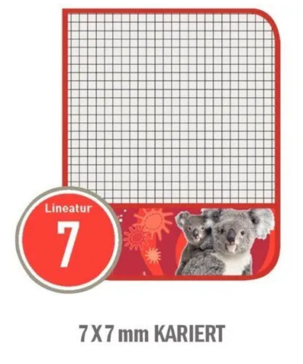 Herlitz Schulheft Herlitz Schulheft x-book, Lineatur 07, A4, 16 Blatt, CO2-reduziertes Papier