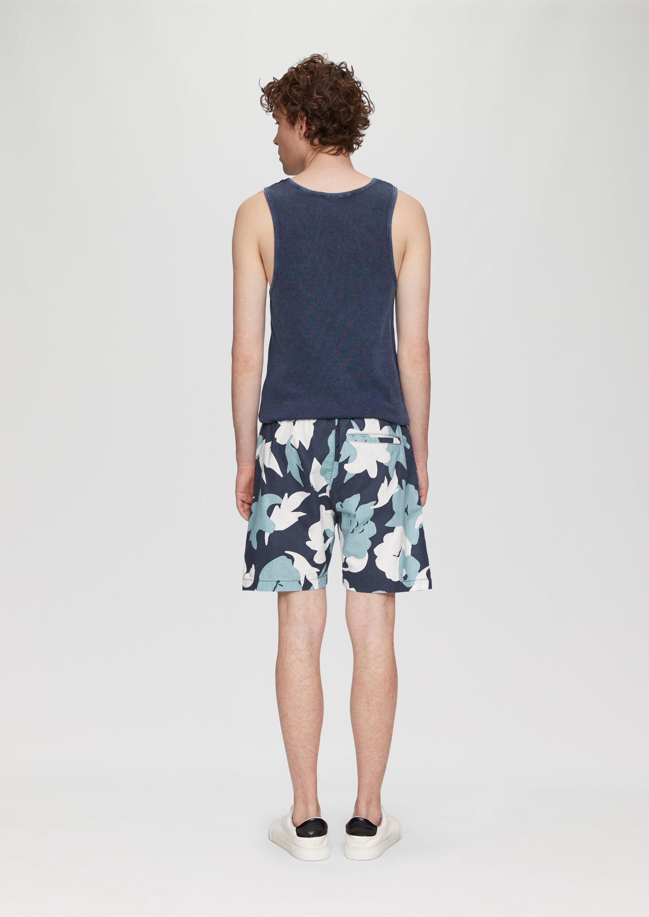 QS Shorts Hose Shorts mit All-over-Print und elastischem Bund