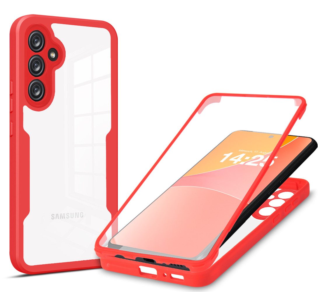 Tec-Expert Handyhülle 360 Grad Hülle für Samsung Galaxy A54 5G 6.4 Zoll, 6.4, Rundum Schutz Cover Case Hülle robust