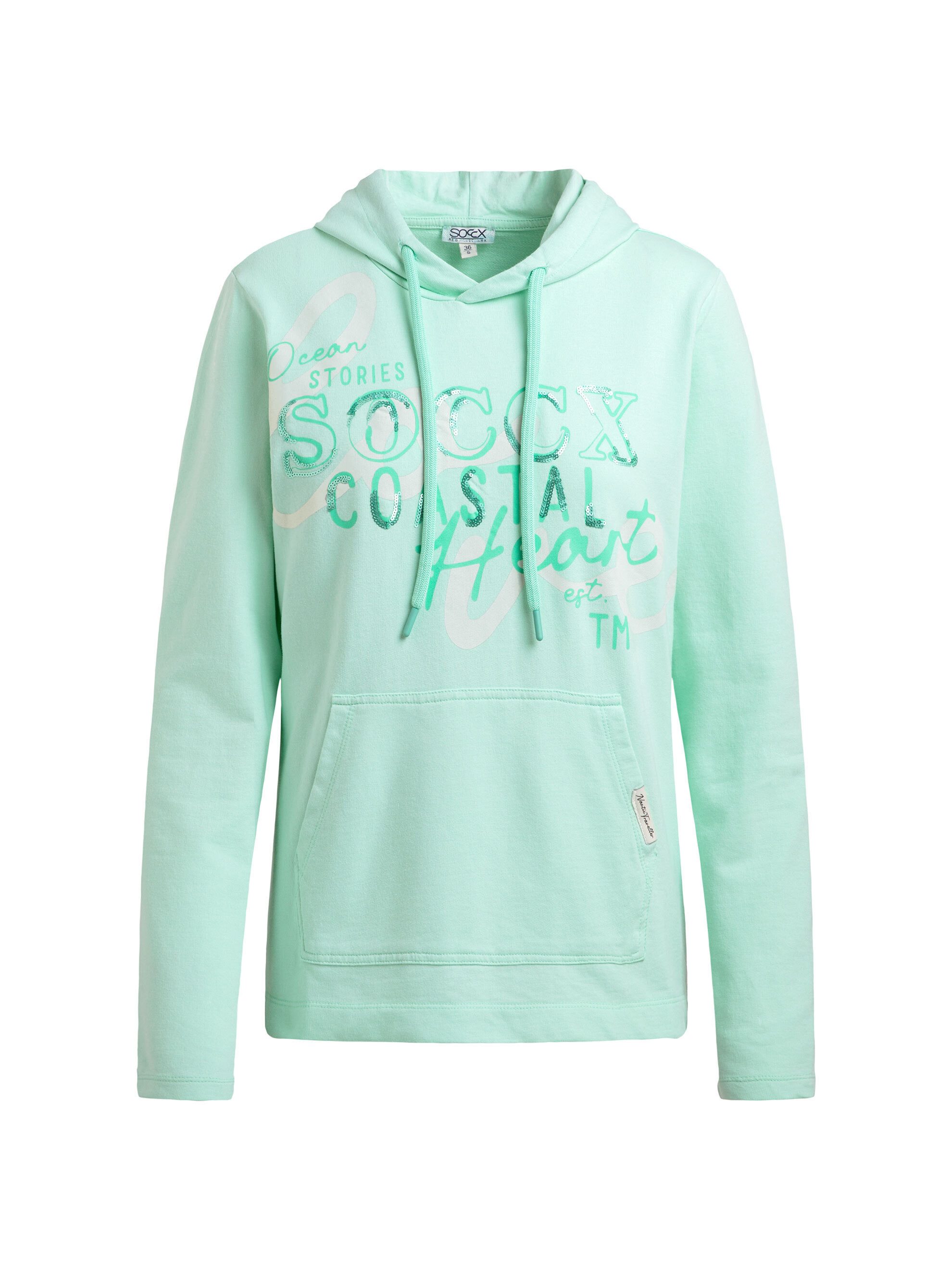 SOCCX Kapuzensweatshirt mit Pailletten-Schriftzug – Bild 2 von 5