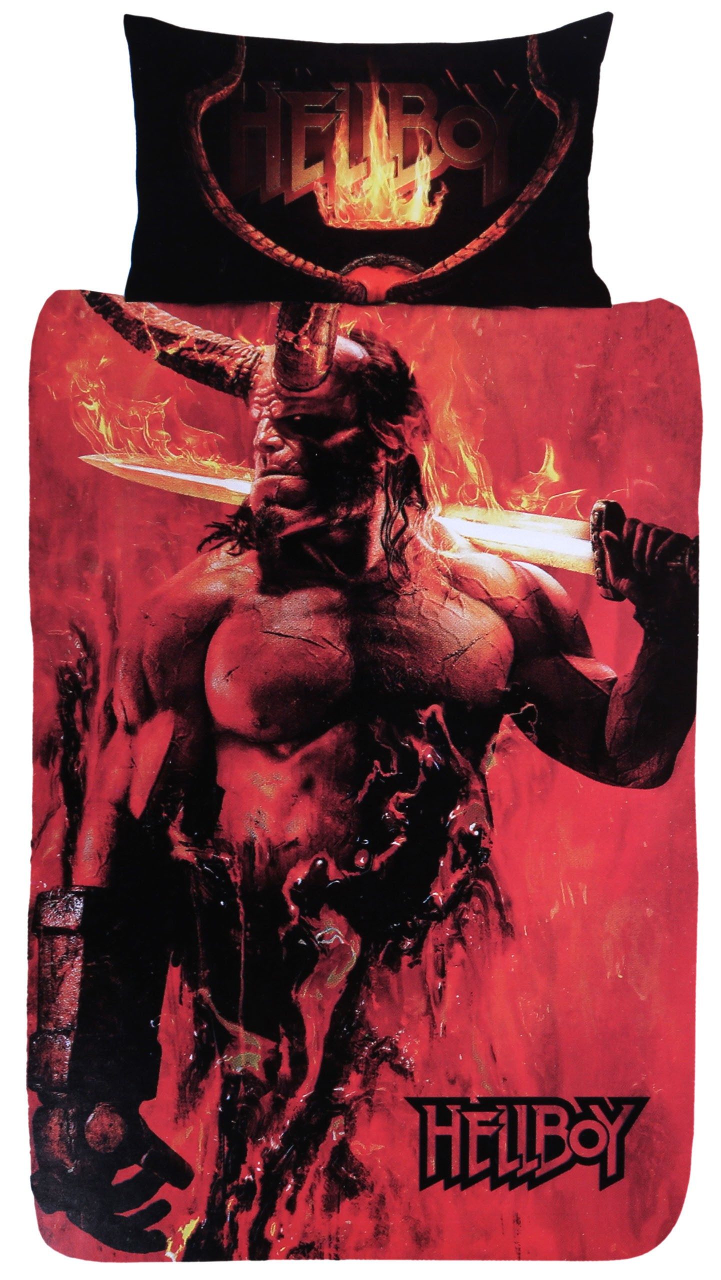 Sarcia.eu Bettbezug Rote zweiseitige Bettwäsche Einzelset 135x200cm Hellboy