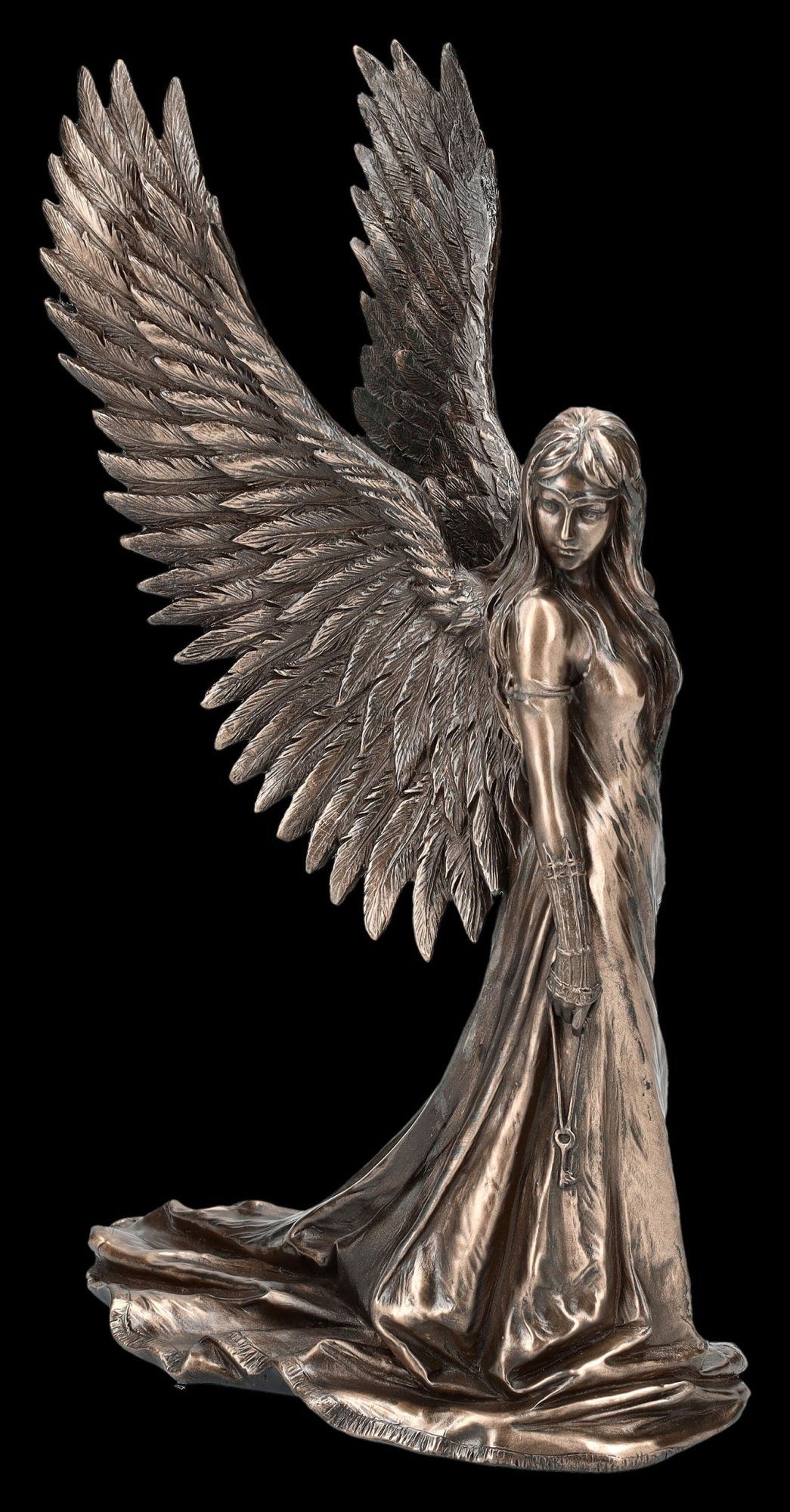Figuren Shop GmbH Dekofigur Engel Figur - Spirit Guide bronziert klein - Fantasy Anne Stokes