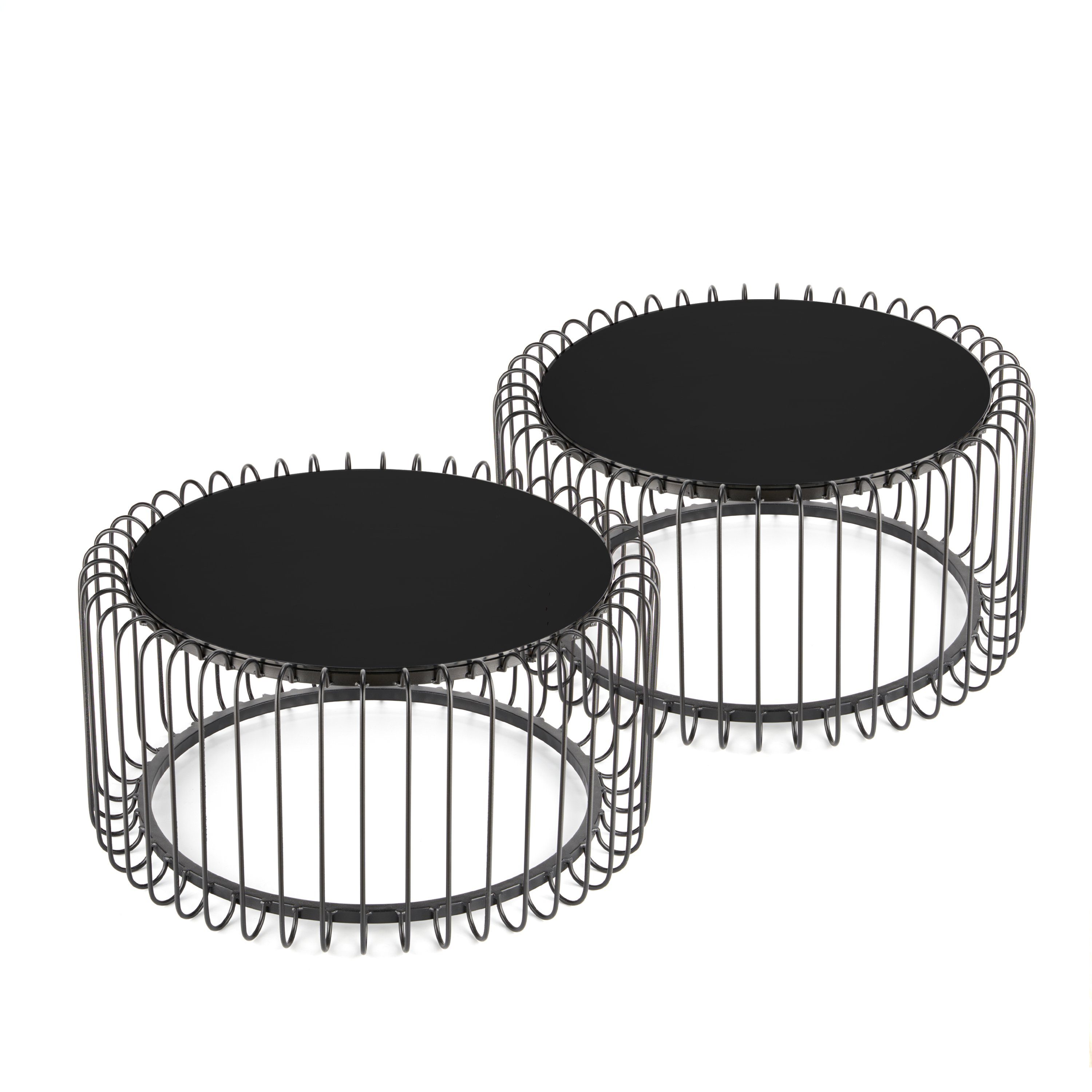 Ribelli Couchtisch Beistelltisch, 2er Set, Glasplatte günstig online kaufen