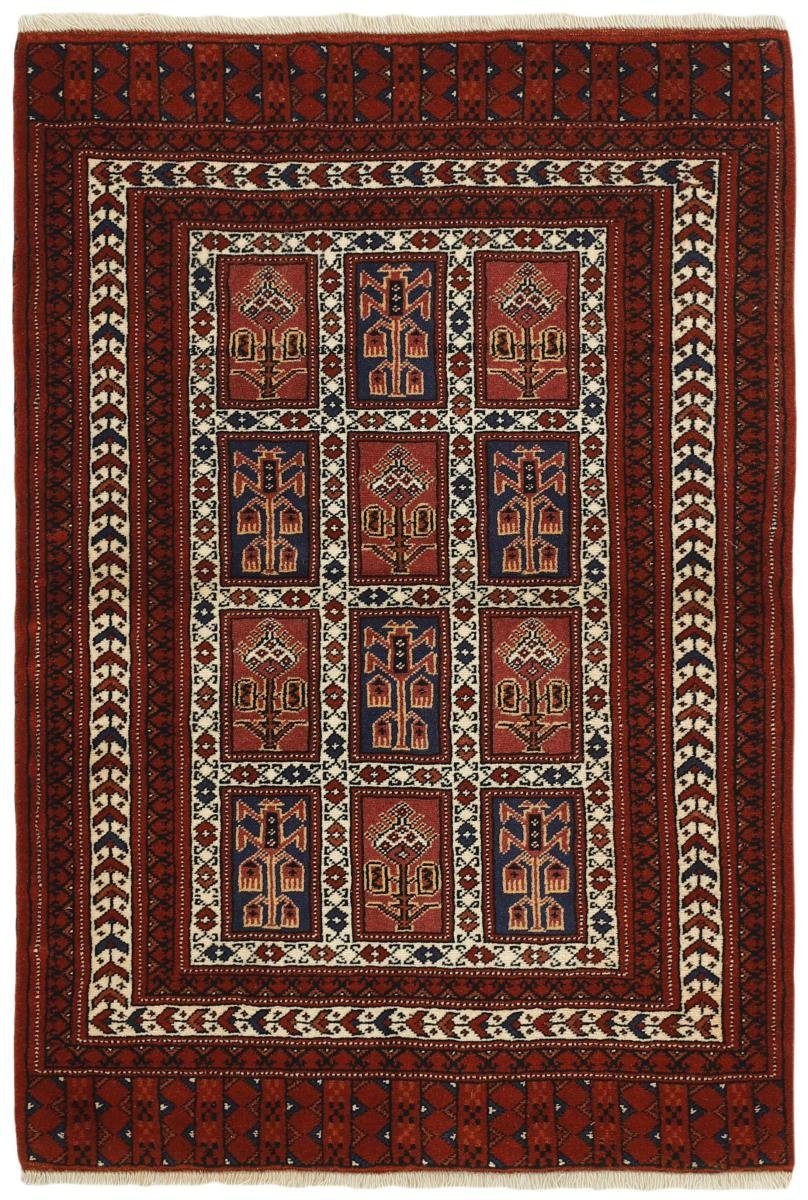 Orientteppich Turkaman 83x123 Handgeknüpfter Orientteppich / Perserteppich, Nain Trading, rechteckig, Höhe: 6 mm