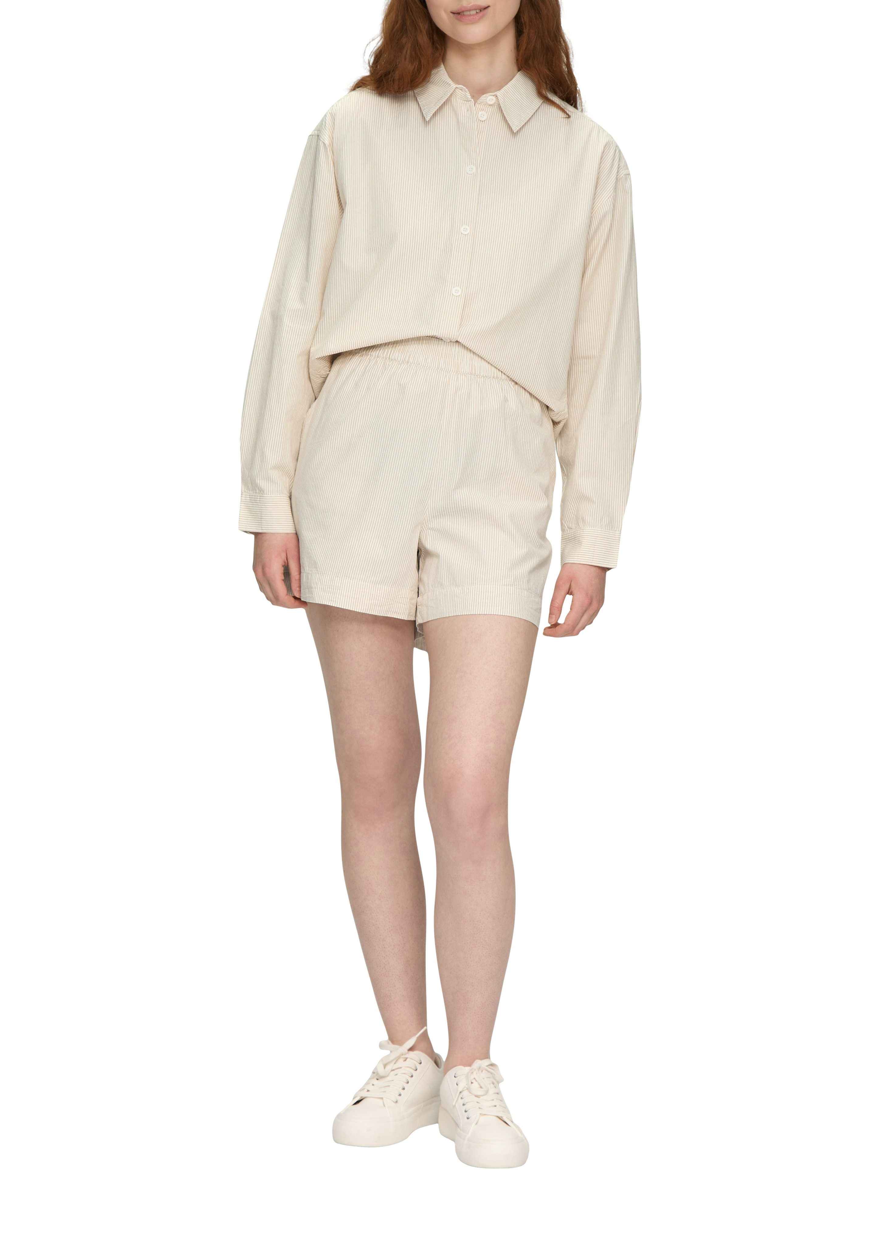 QS Langarmbluse mit feinem Streifenmuster günstig online kaufen