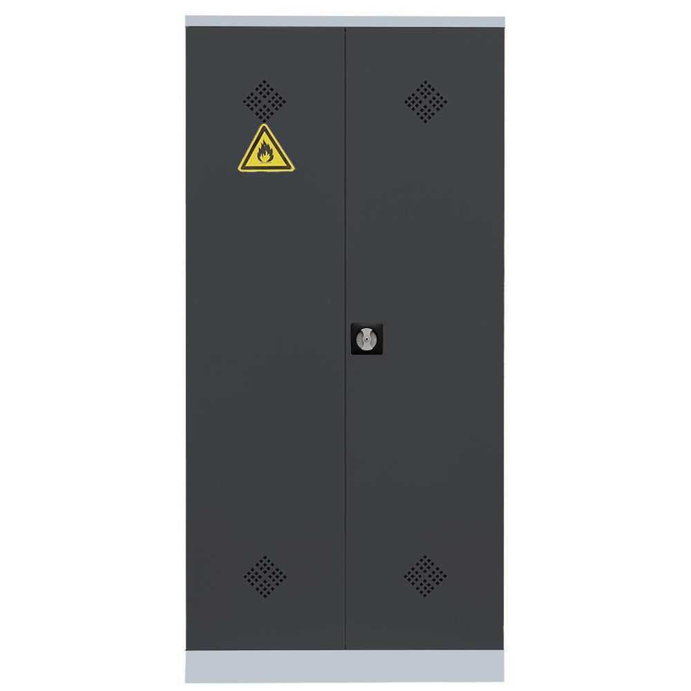 Steelboxx Mehrzweckschrank Umweltschrank Gefahrstoffschrank Spritzmittelspind 195x91,6x42,2cm (1-St) Komplett verschweißt und montiert - keine Montage erforderlich