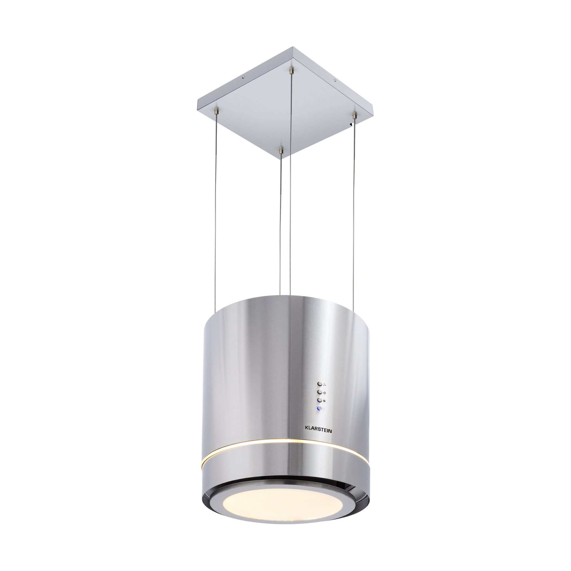 Klarstein Deckenhaube Tron Ambience Tron Ambience, Ambience Inselabzugshaube 38cm Umluft 540m³/h LED Edelstahl