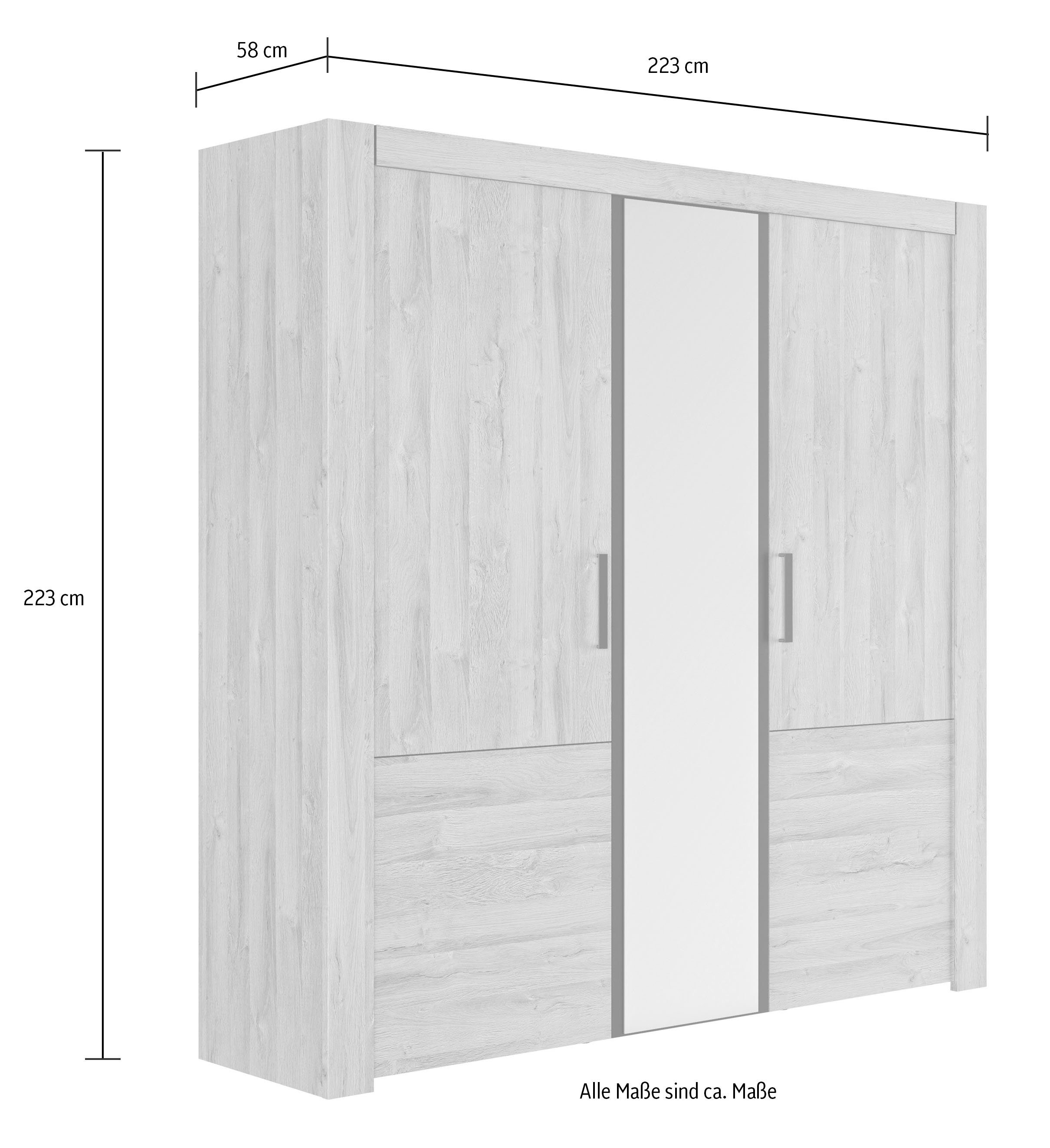 OTTO products Kleiderschrank Sofia Inneneinteilung 1/3 : 2/3 Hänge Tablare