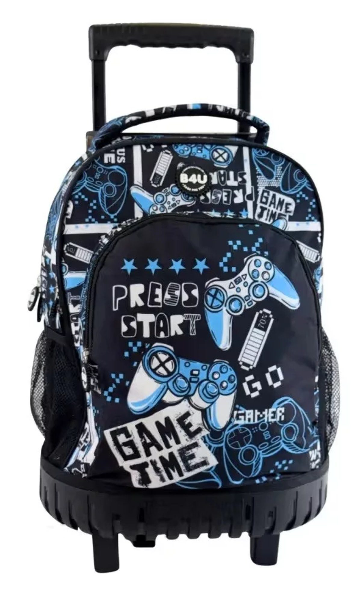 Wisam Rucksack Gamer Press Start premium Roll-Schultasche, Rucksack 44 cm