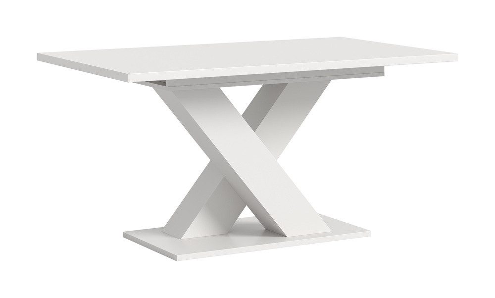 xonox.home Esstisch Esstisch Motion, ausziehbar, X-Fußgestell, weiß, 150(190)x90, Küchentisch, weiß