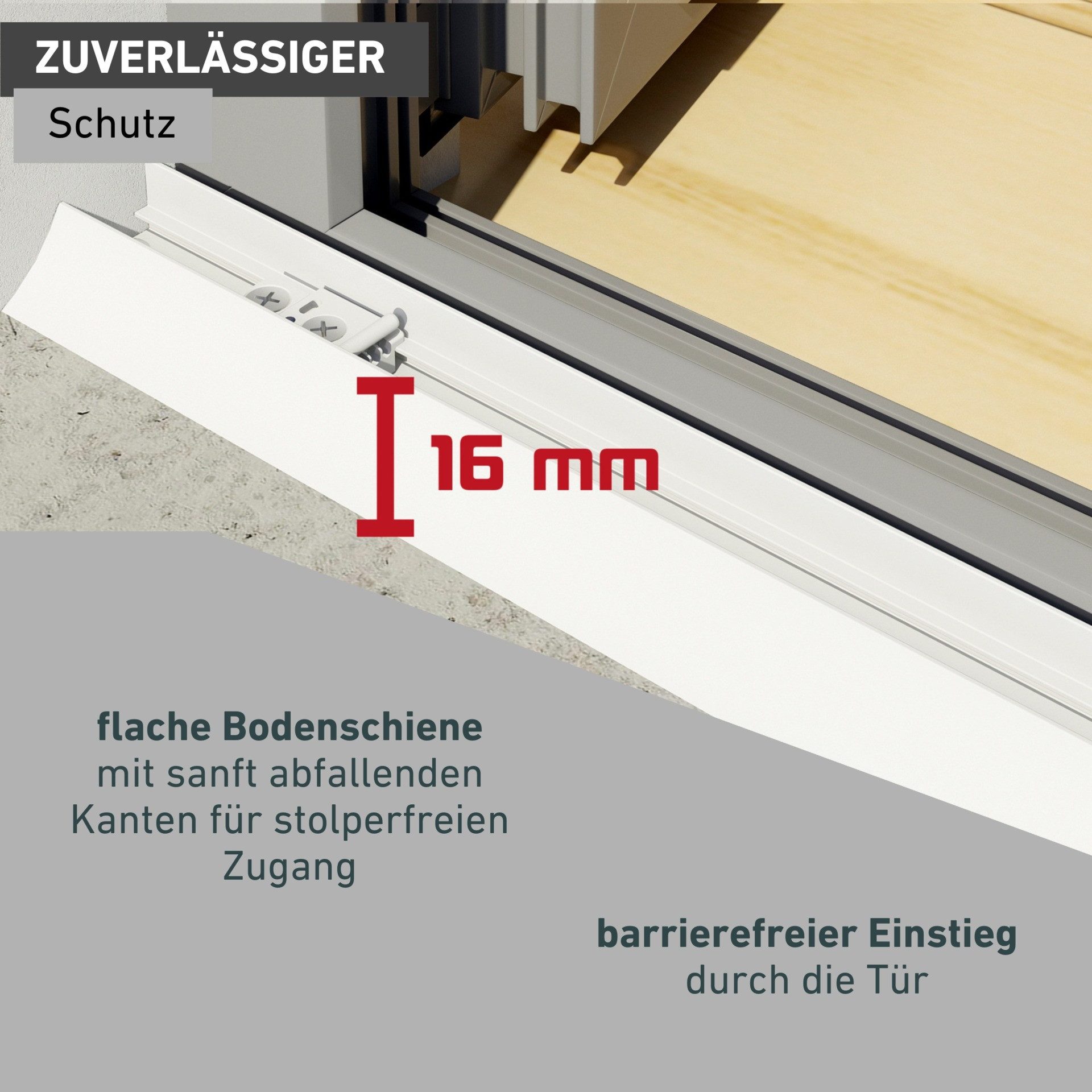 Windhager Insektenschutz-Tür Expert für Einzeltüren mit Alurahmen, Fliegengitter Tür Plissee weiß, Plissee‑Insektenschutz für Balkon‑ und Terrassentüren, 240 x 120 cm