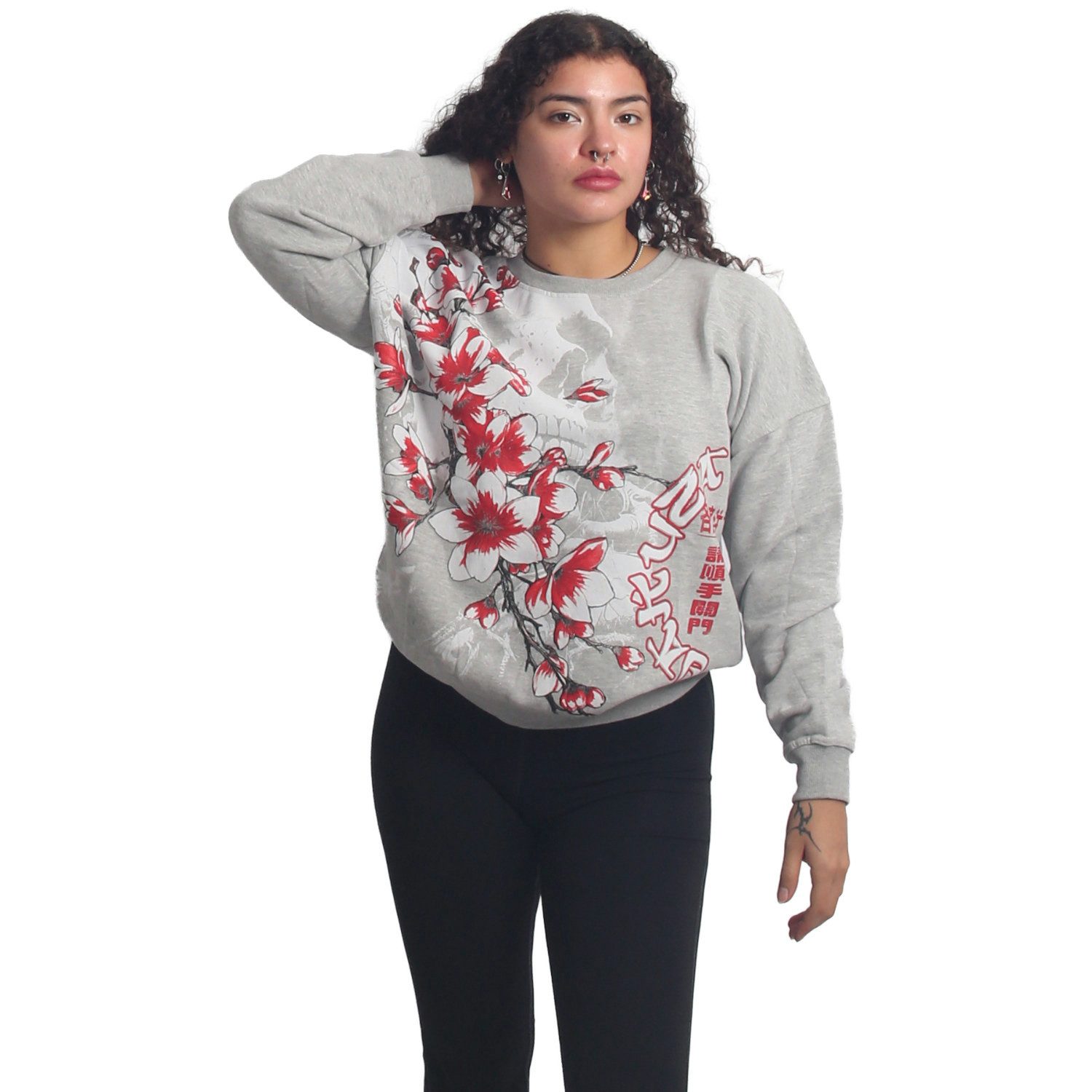 YAKUZA Sweatshirt Hanami im Oversized Look