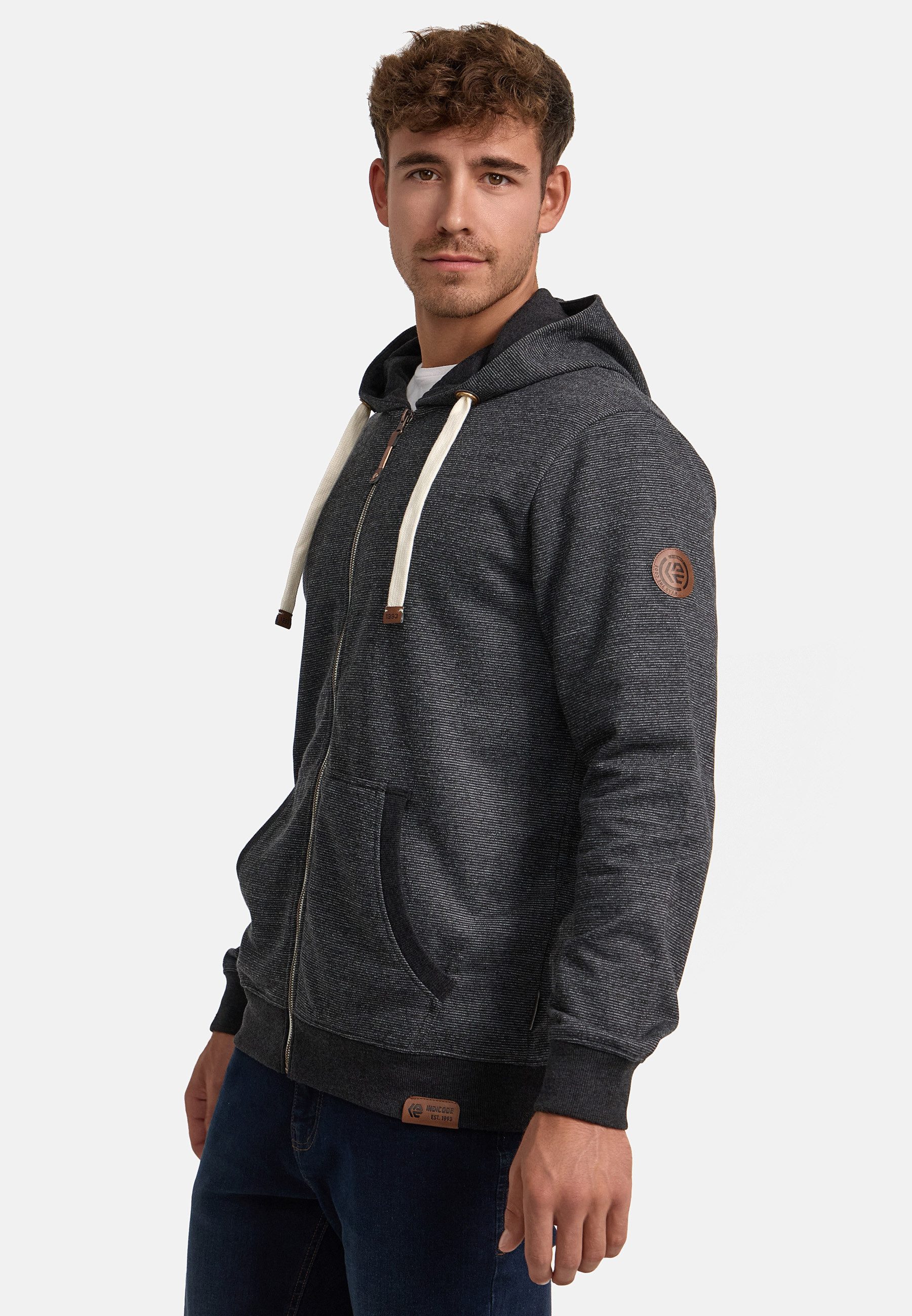 Indicode Sweatjacke INBaustian mit kuscheliger Innenseite günstig online kaufen