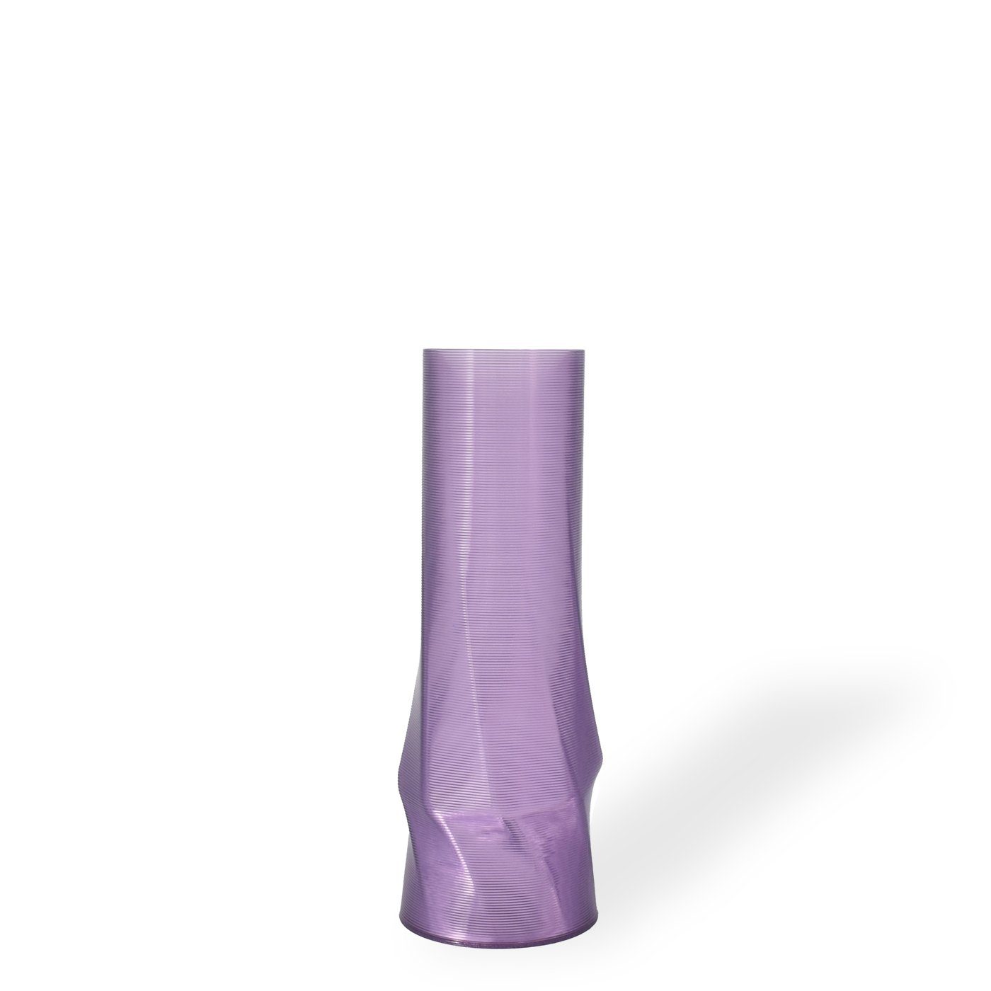 Shapes - Decorations (Einzelmodell, 100% Vasen, Materials Dekovase - the Vase), 3D-Druck 1 viele 3D (deco), des Farben, Durchsichtig; Leichte innerhalb Lila vase Struktur circle (Rillung)