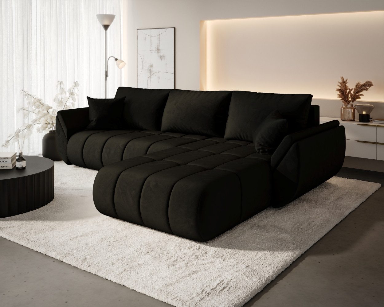 Kaiser Möbel Ecksofa TOKYO PREMIUM im Veloursstoff Monolith,Schlaffunktion günstig online kaufen