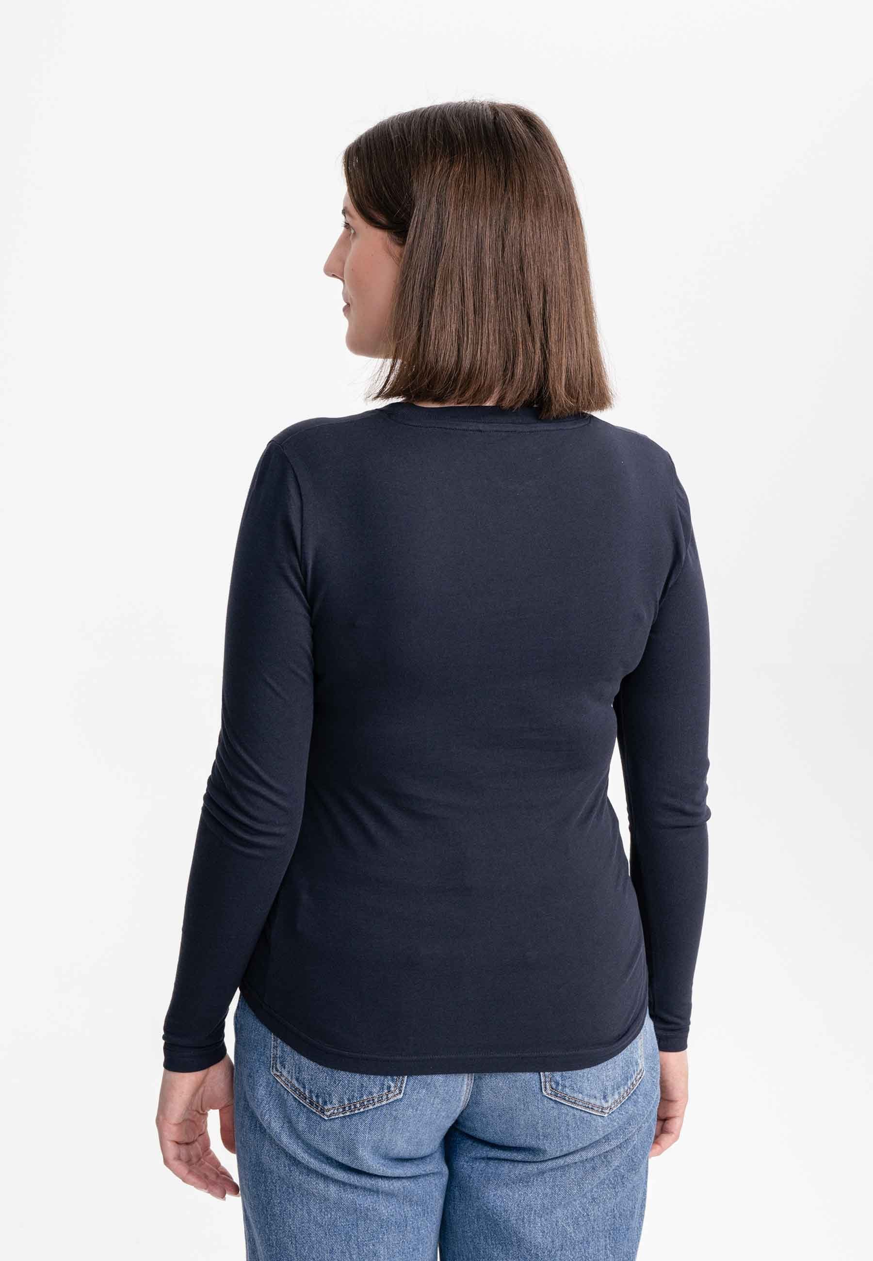 MELA Langarmshirt Damen Basic Langarmshirt DHIVYA günstig online kaufen