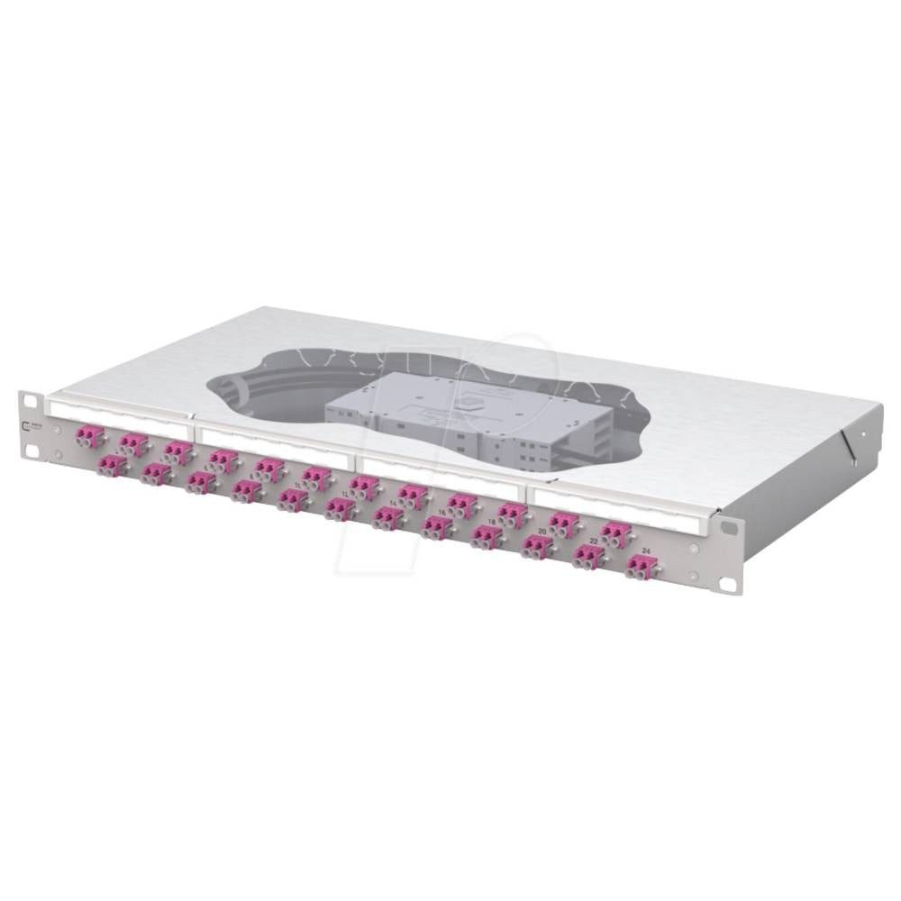 Metz Connect OpDAT fix2 Patchfeld splice 24xLC-D OM4 Patch-Panel 483 mm (19) 1 HE Netzwerk-Patch-Panel