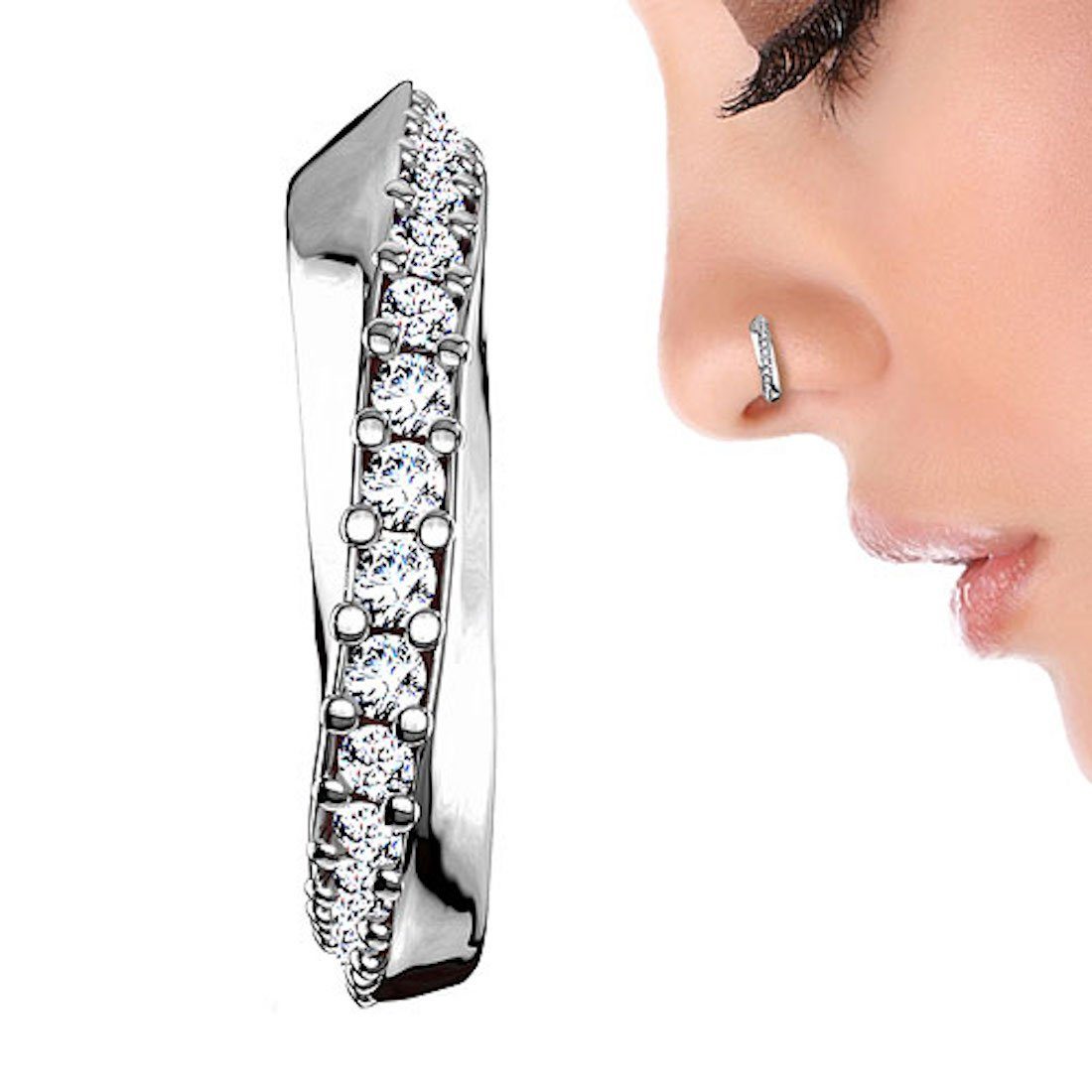 Taffstyle Nasenpiercing Piercing Ring Creole mit günstig online kaufen