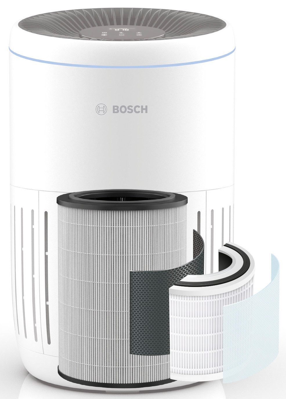 BOSCH Kombifilter 3-in-1 HEPA Filter mit Hocheffizienter Aktivkohlefilter, Zubehör für Luftreiniger Air 2000 und Air 2000i