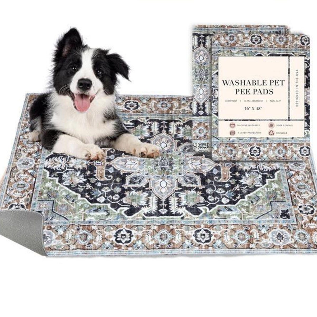 FELIXLEO Hundematte Waschbare Hundepads – 2er-Pack auslaufsicher 40 x 60 cm